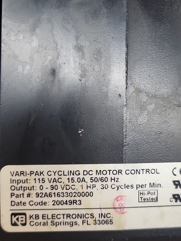 CAMCO 92A61633020000 DC MOTOR CONTROL 115VAC 15.0A 50/60HZ