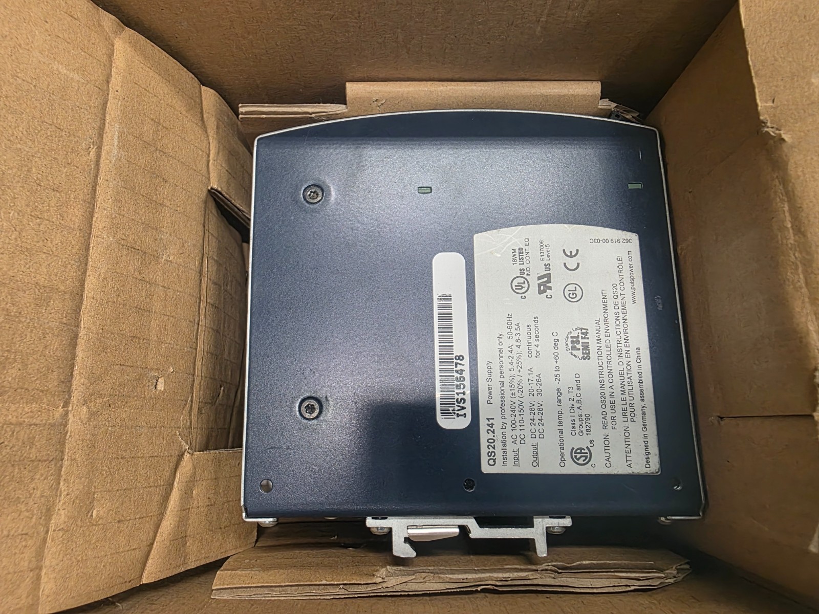 PULS Dimension QS20.241 DIN Rail Power Supply | 24V 20A 480W | AC 100-240V In