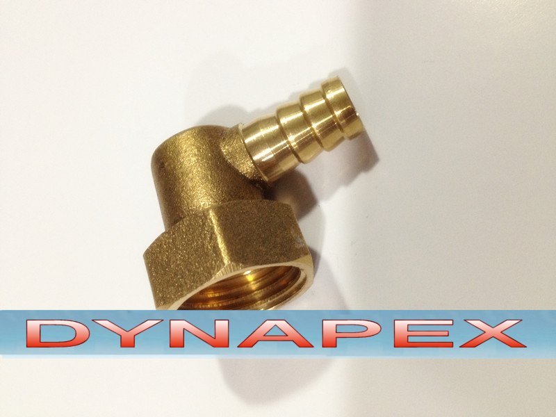 Swivel Pipe Fitting 1/2″ BSPP BSP Female to 3/8″ Barb Hose ID 90 Degree