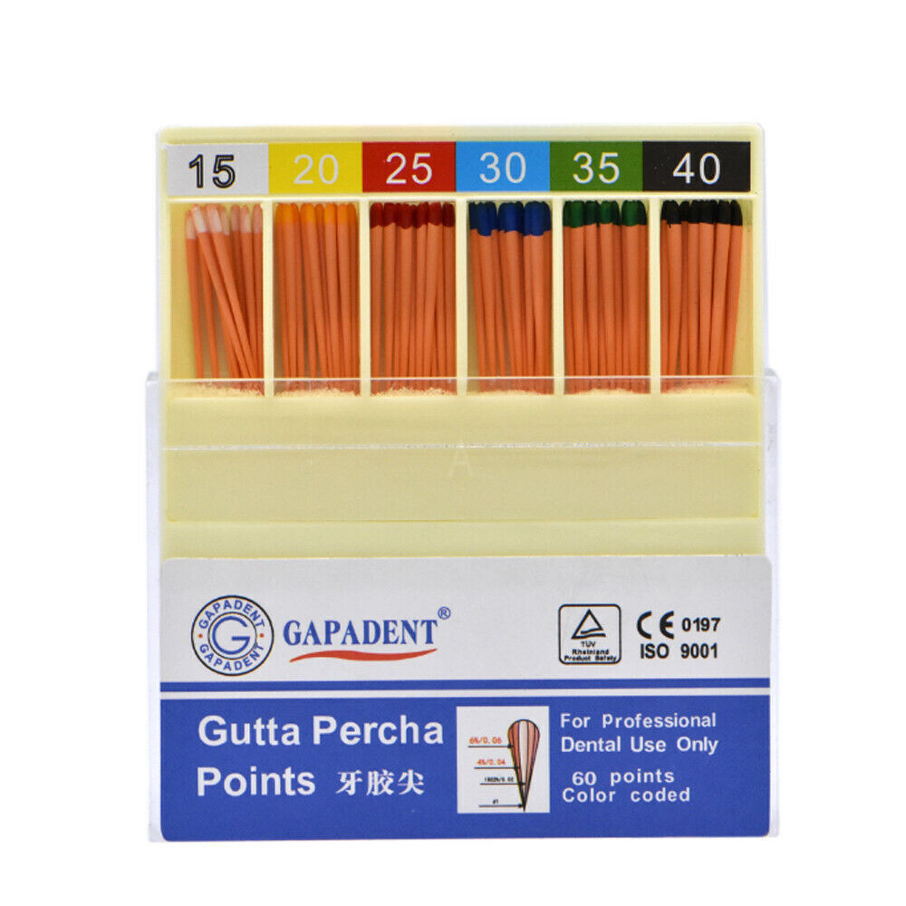 Dental GAPADENT Endodontic Gutta Percha Taper 0.02/0.04/0.06/F1-F3 For Choose