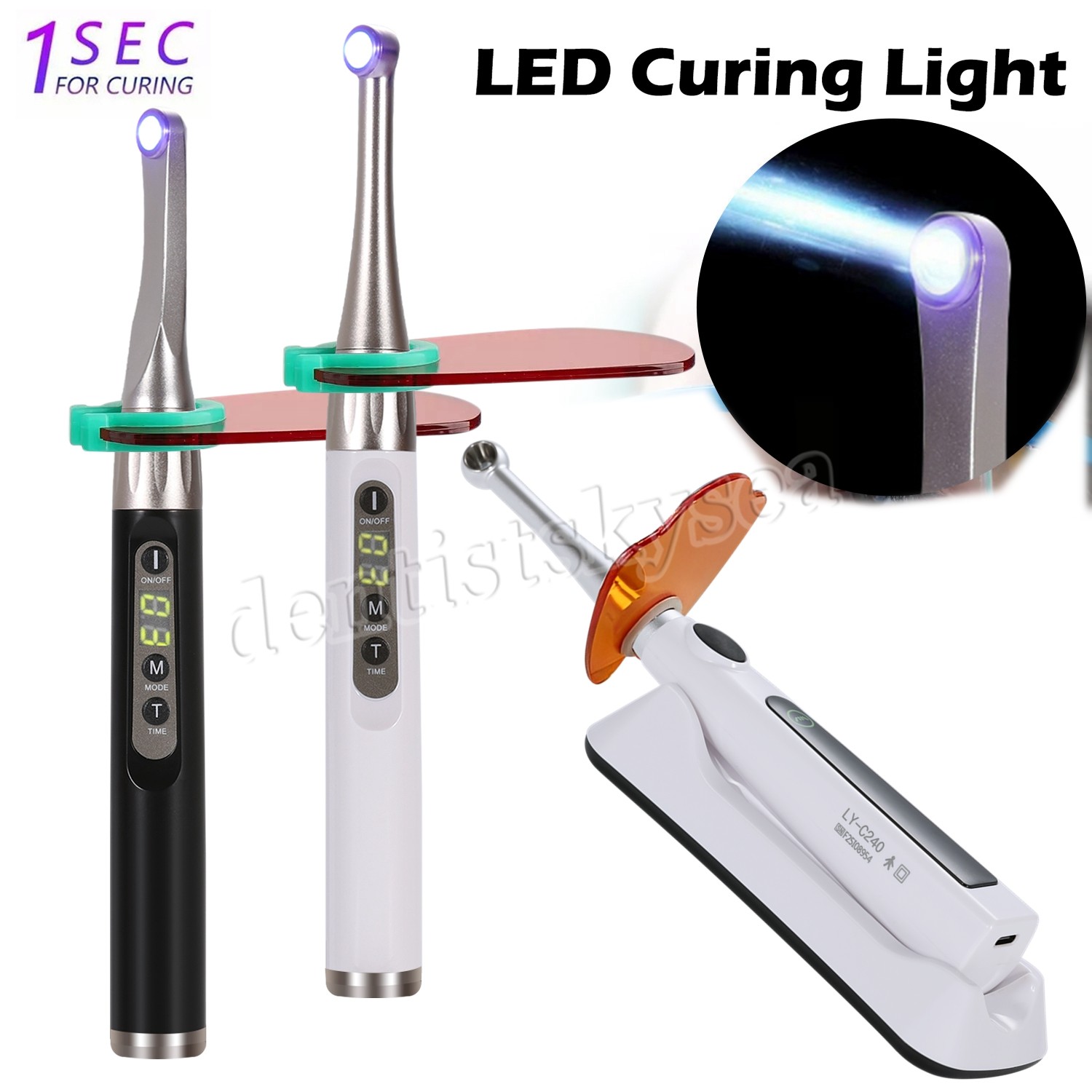 F/ NSK Dental LED High Speed Handpiece/1:5 1:1 Fiber Optic Electric Contra Angle