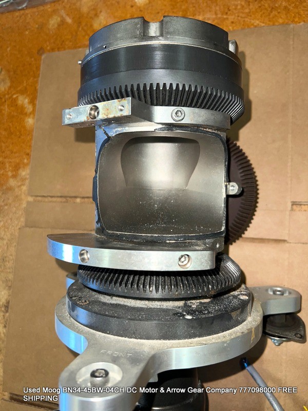 Used Moog BN34-45AG-04CH DC Motor & Arrow Gear Company 777098000 FREE SHIPPING
