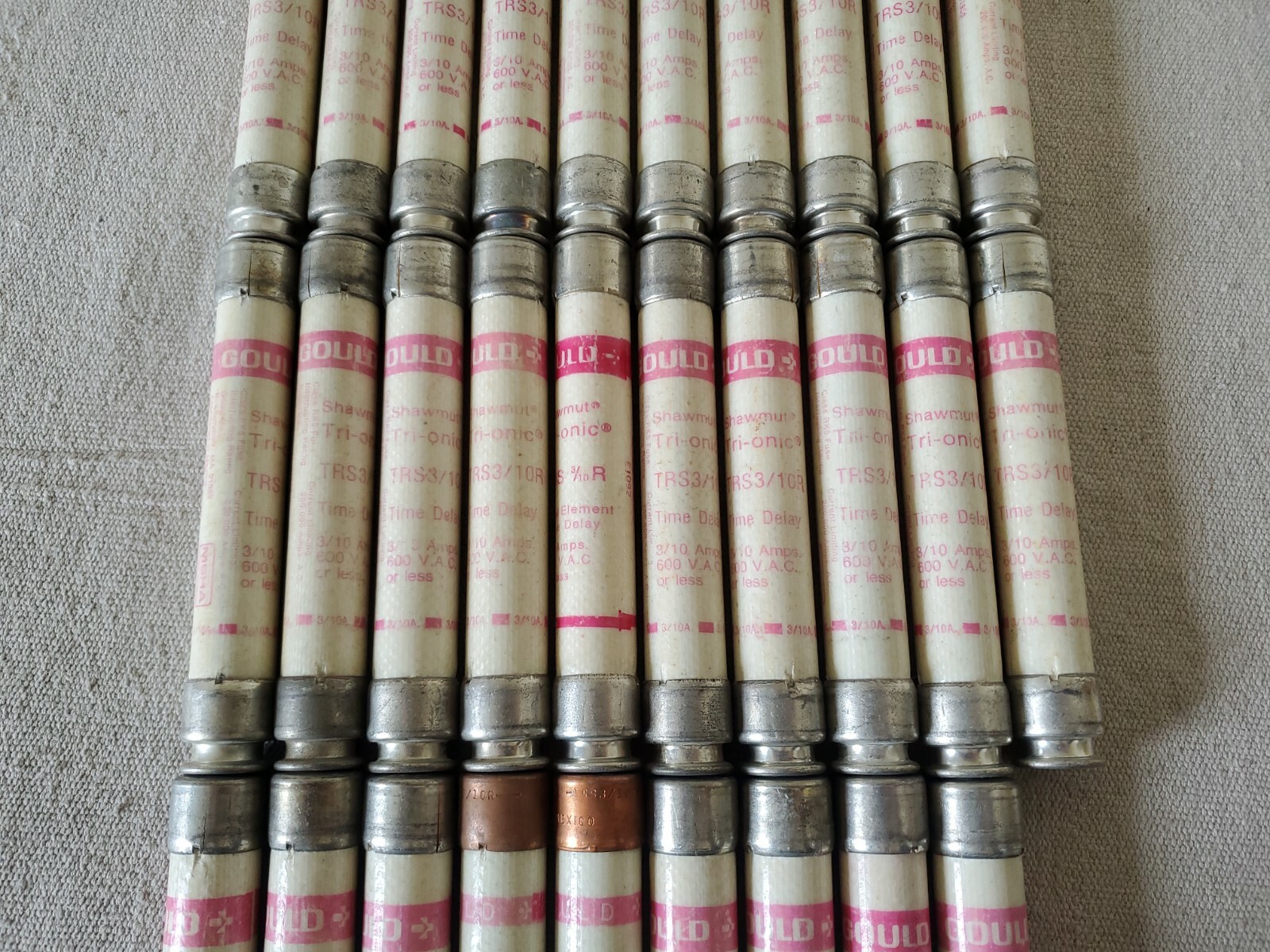 Gould Shawmut TRS3/10R 3/10Amp Fuse Tri-onic Time Delay RK5 600VOLT PACK OF 29