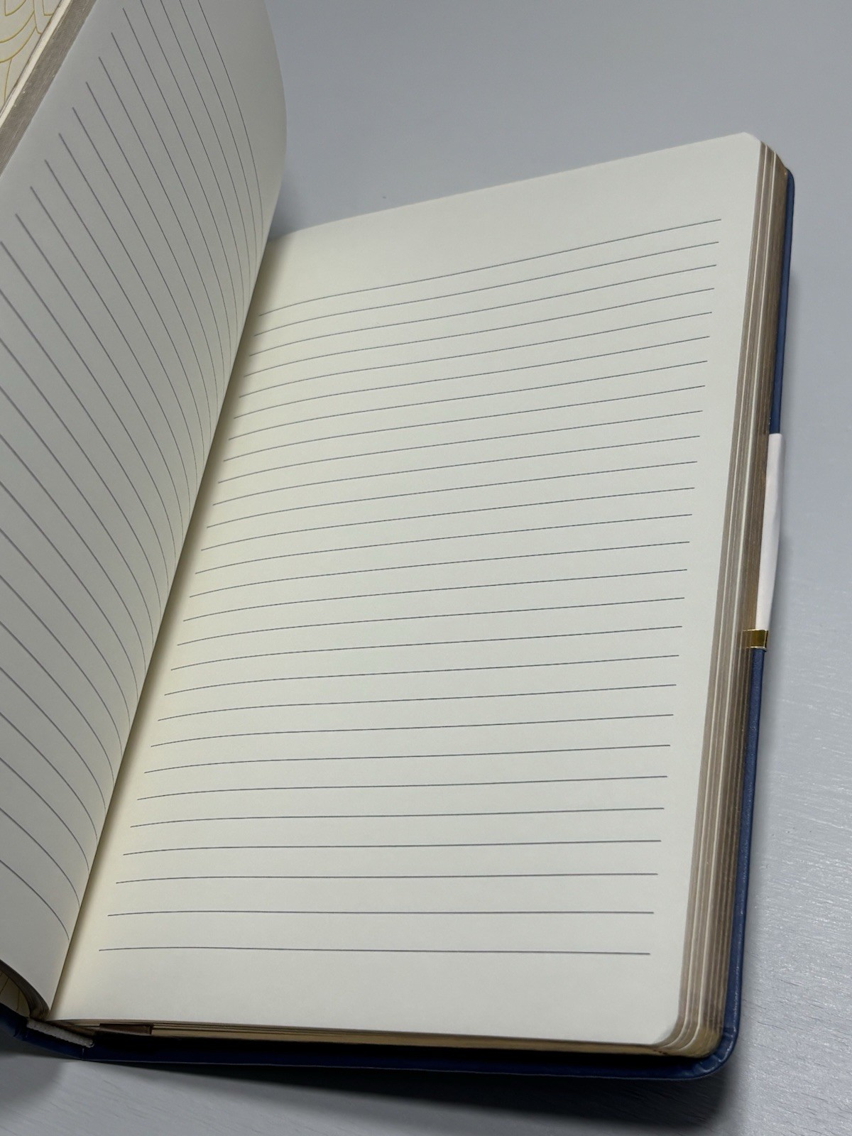 PAPYRUS Blue Ruled Gilded Notebook Journal 240 Ivory Lined Pages with Bookmark