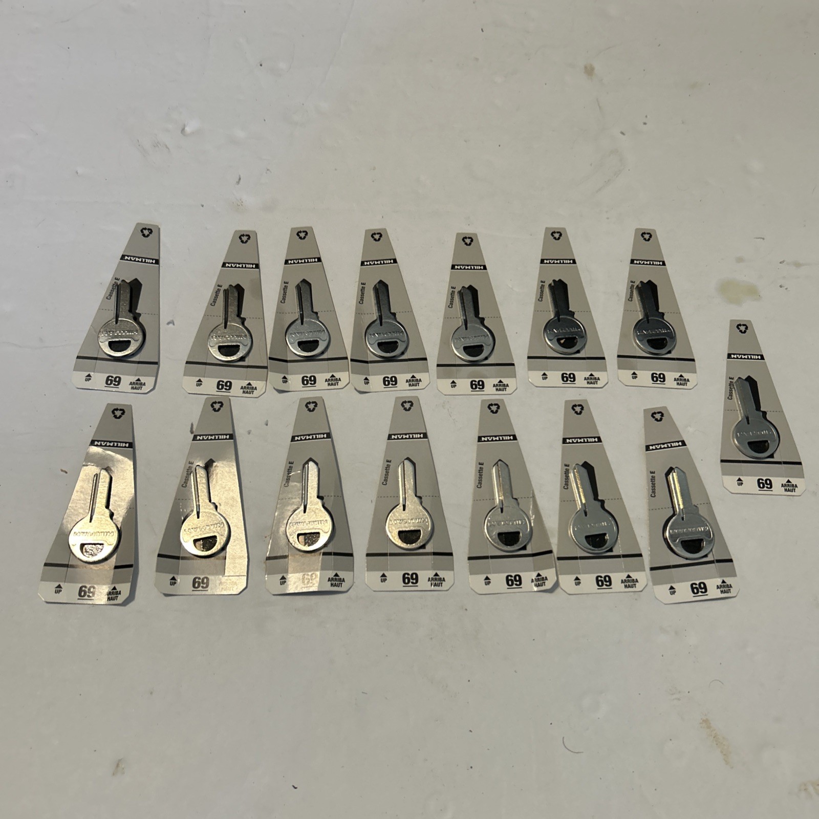 15 Pack Hillman Small Padlock Key Blanks #69 Cassette E Lock