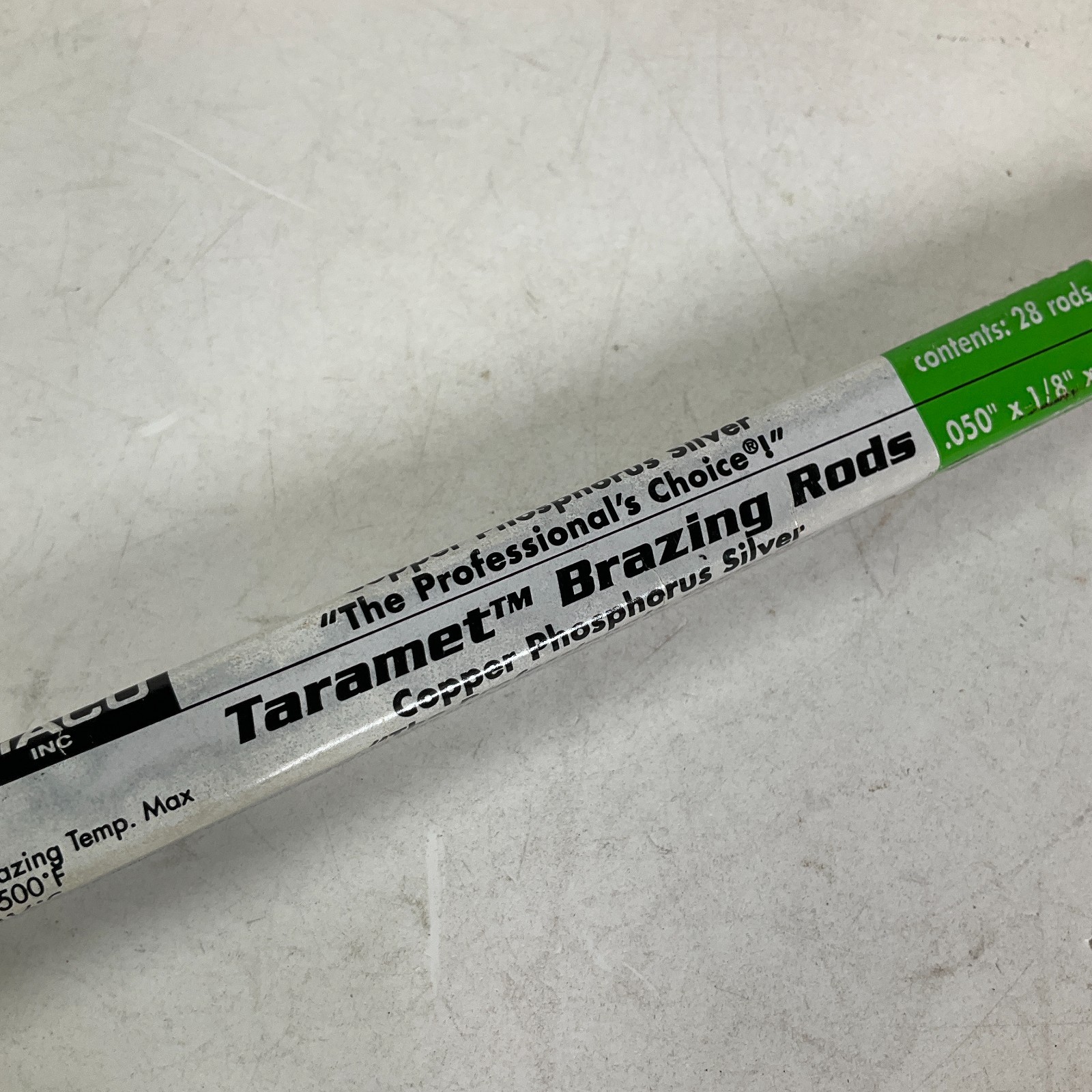 Taracorp Taramet Brazing Rods 15% Silver Copper Phos .050″ x 1/8″ x 20″ QTY 28