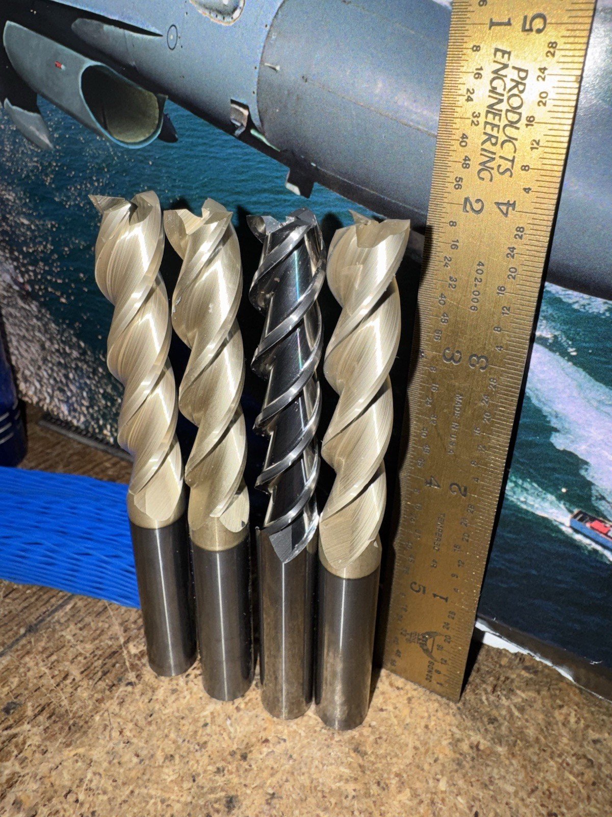 7/16” x 2”LOC 3FL(4PCS)CARB END MILL ACCUPRO/YG LOOK NU SELL USED PLZLOOKATPIC