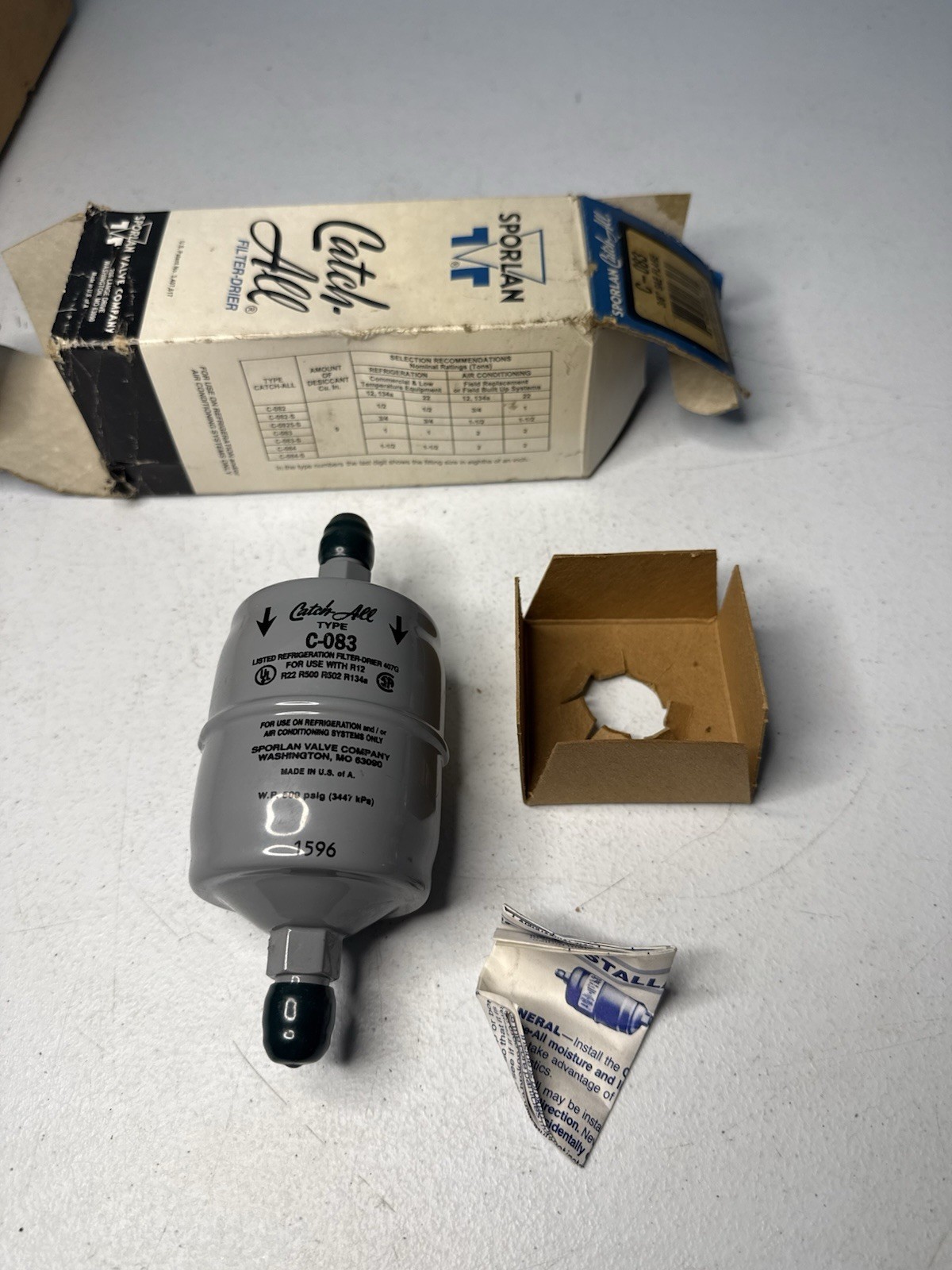 Sporlan C-083 3/8″ SAE Flare Liquid Line Filter Drier 