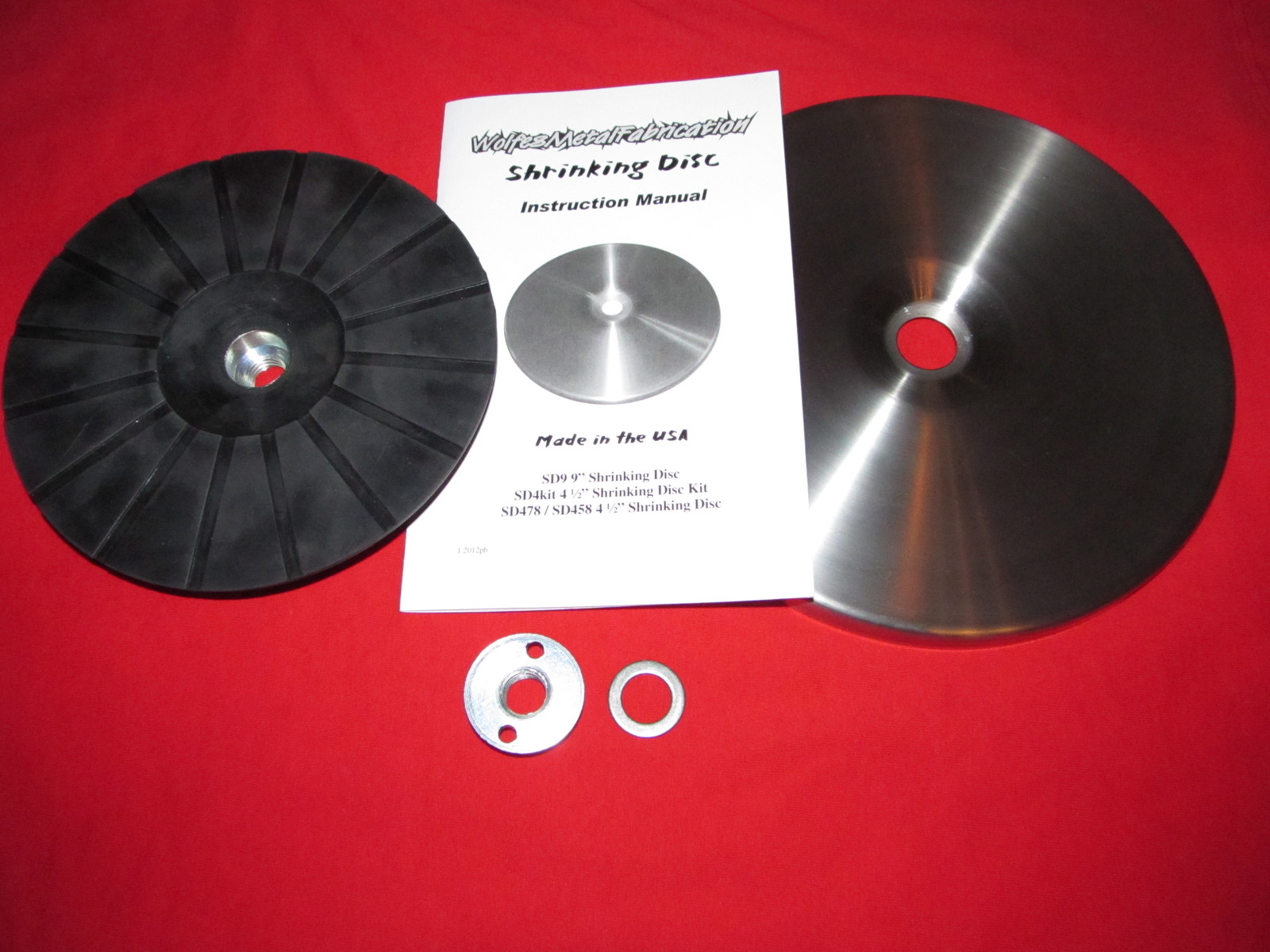 SD9Kit, 9″ “Easy Shrink”™, Shrinking Disc Kit w/ Backing Pad! friction system