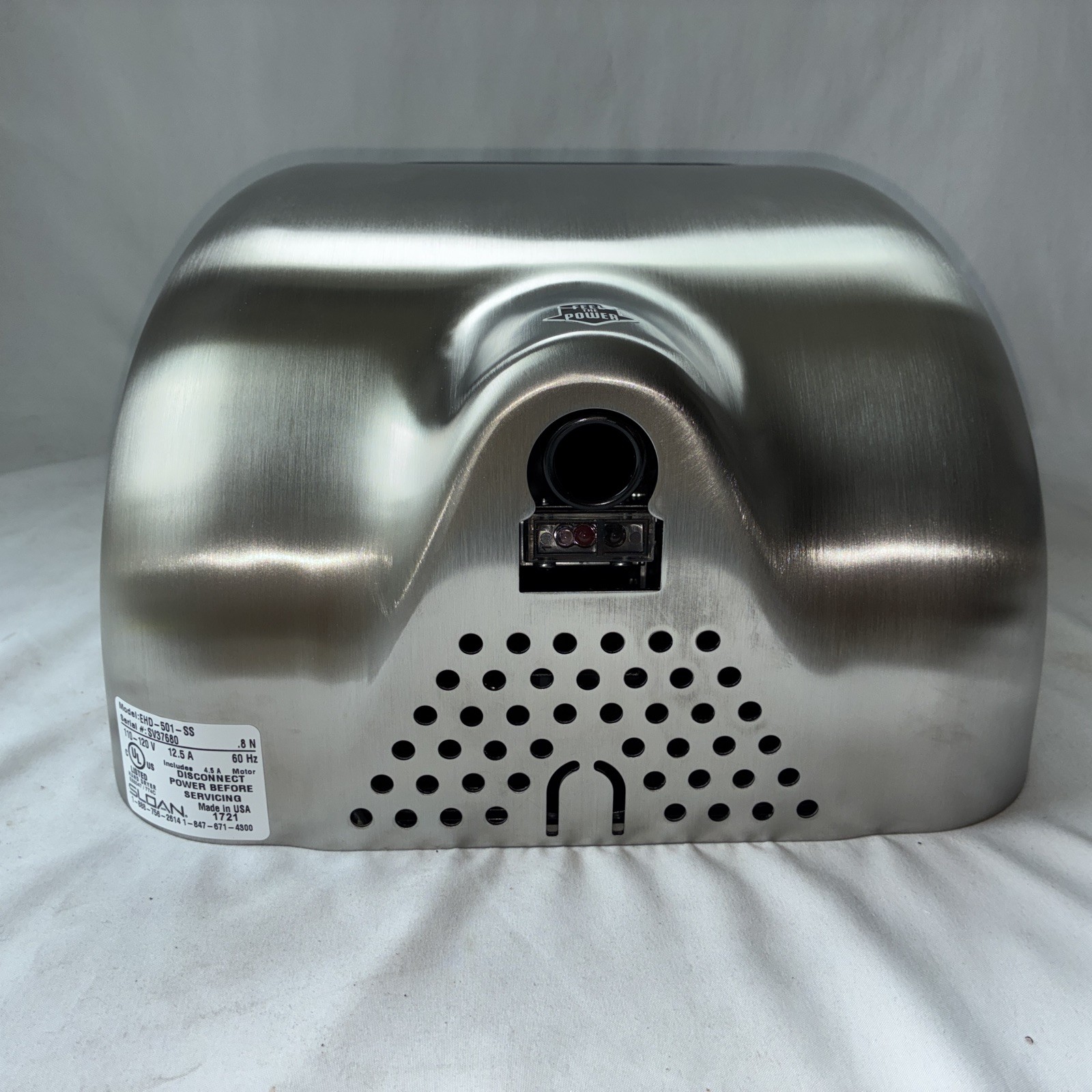 SLOAN XLORATOR MODEL EHD-501-SS Wall Mounted Automatic Hand Dryer