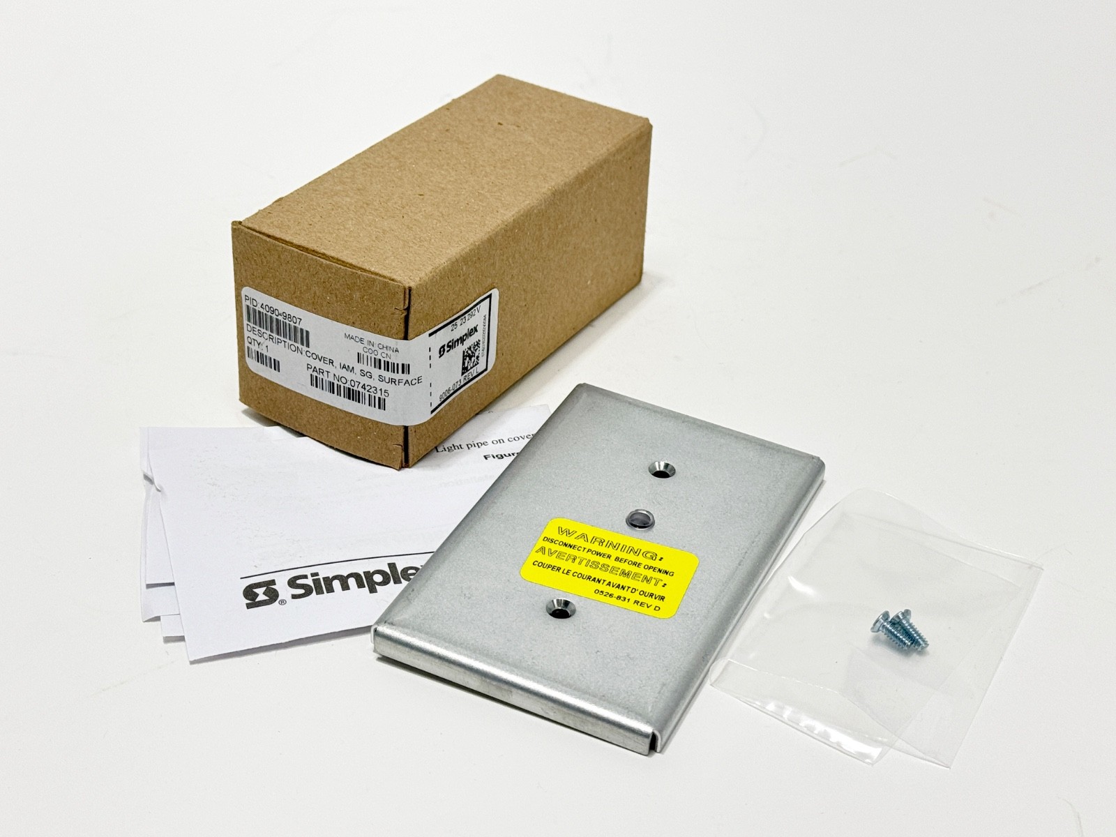 NEW SIMPLEX 4090-9807 COVER, IAM, SG, SURFACE 0742315