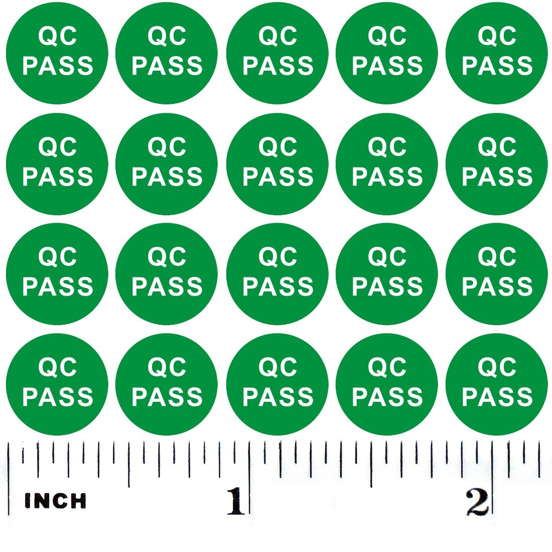 950 Green 0.4″ QC Passed Stickers Inventory Product Quality Control Pass Labels