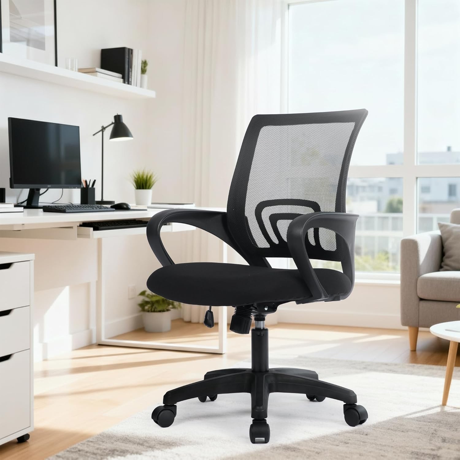 Ergonomic Mesh Chair with 360° Swivel & Height Adjustment for Any Room