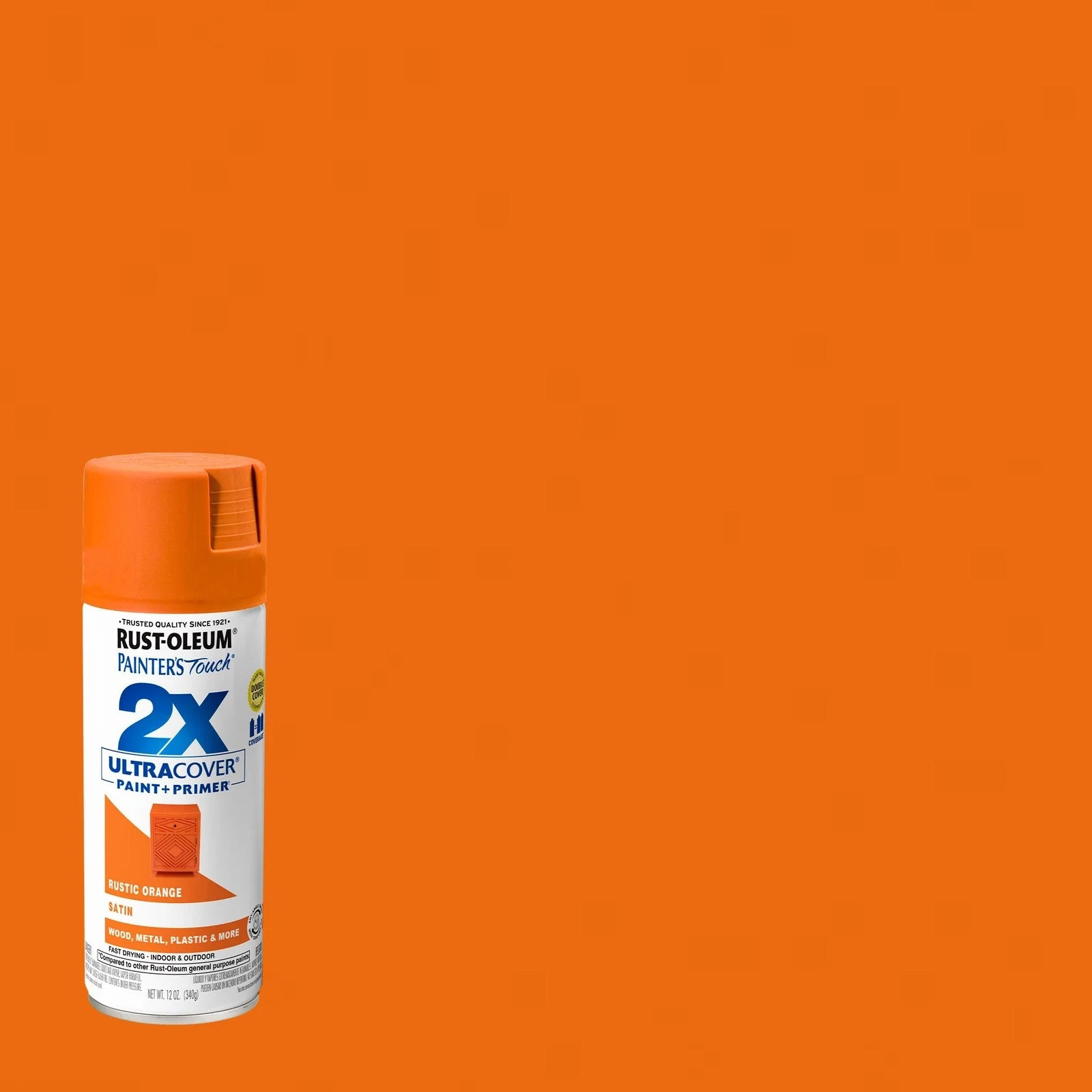 Rust-Oleum 334089 Painter’s Touch 12 Ounce (Pack of 1), Satin Rustic Orange