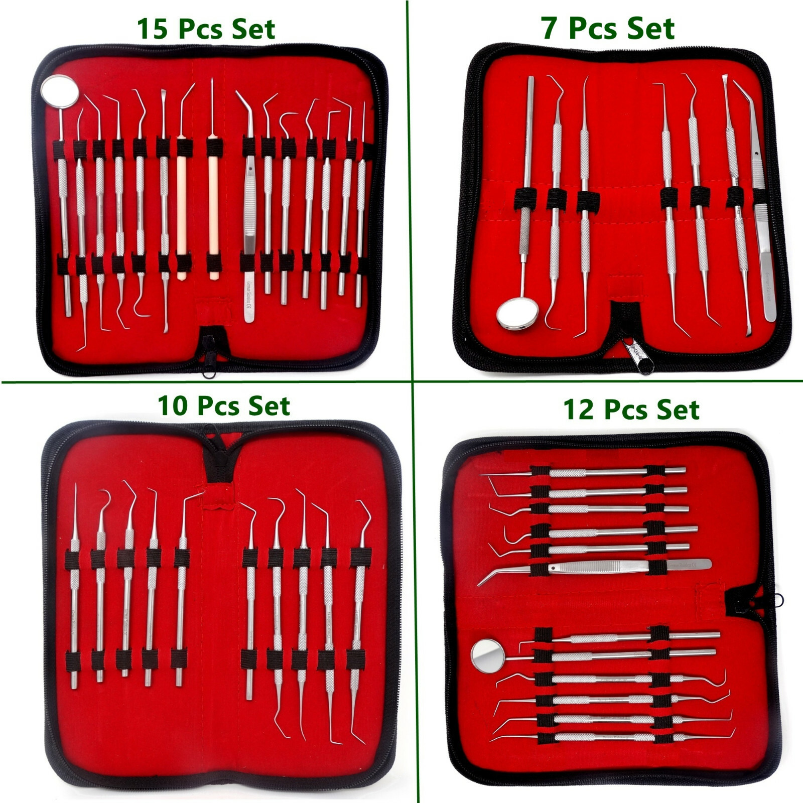 Professional Dental Oral Kit – Scaler Probe Pick SET Mirror STEEL- Dentist Tools