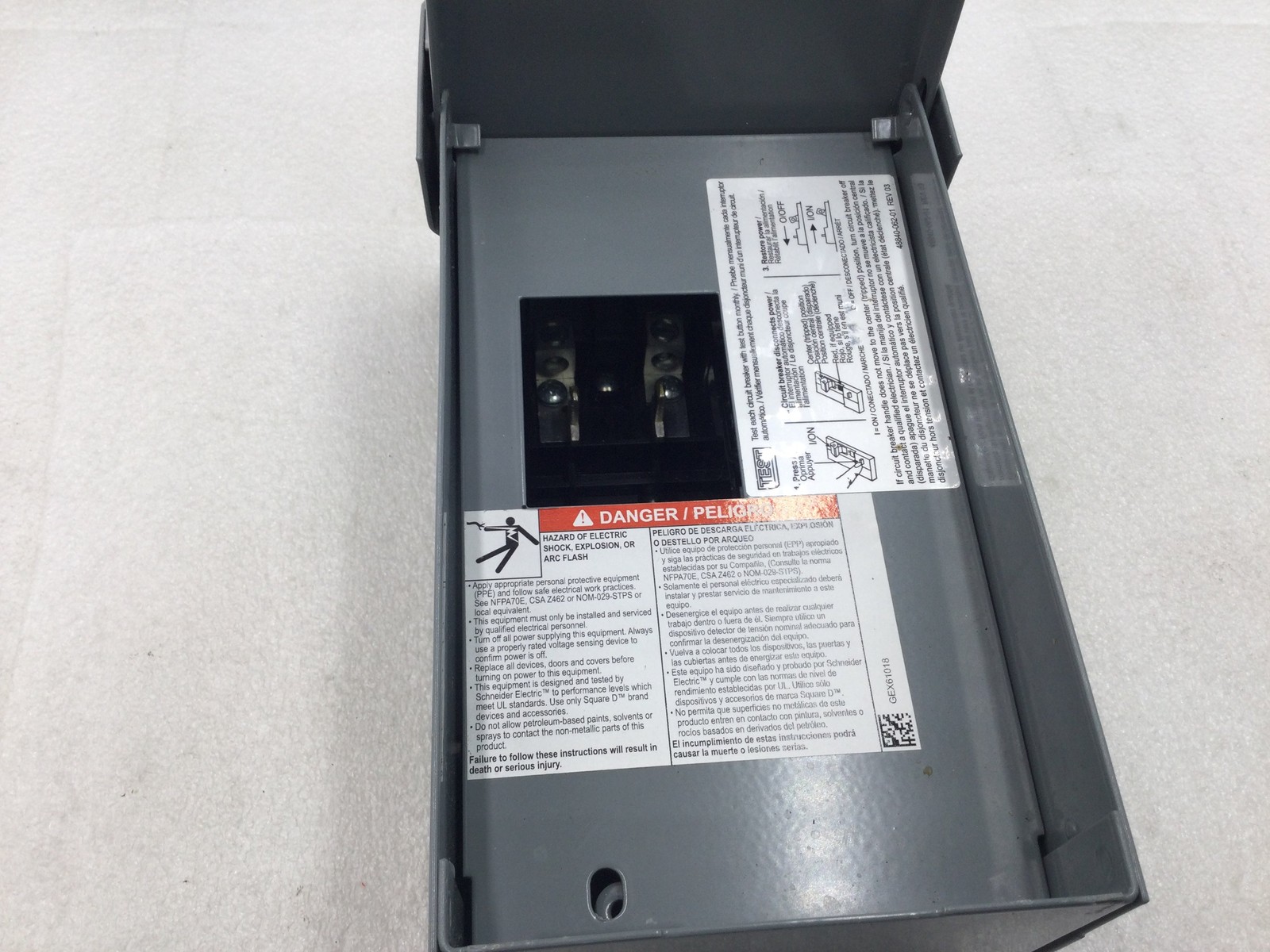 Square D HOME250SPA 50 Amp 1 Phase 3 Wire 120/240V Disconnect/Circuit Breaker