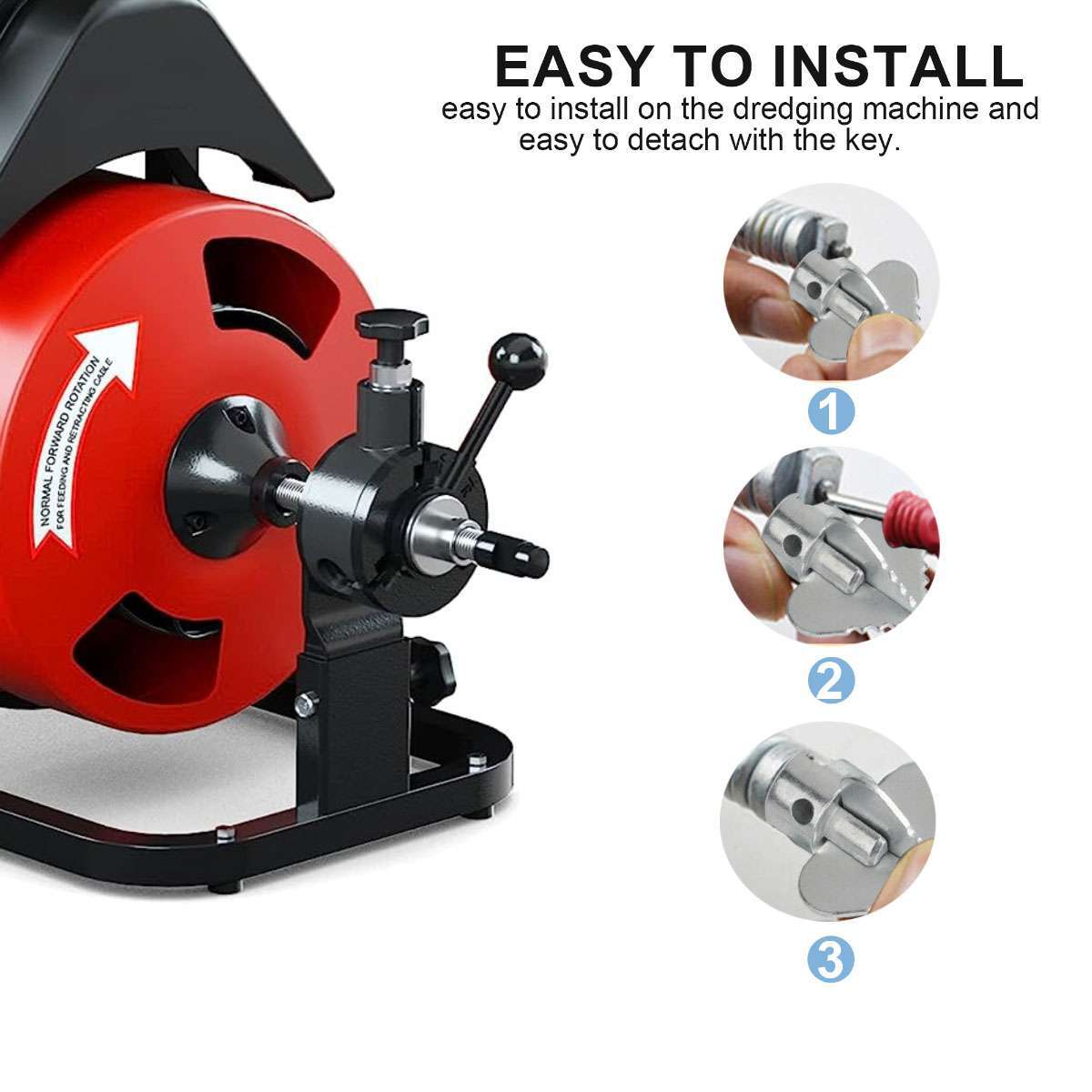 7x Manganese Steel Drain Cleaner Combination Cutter Head For Dredging Machine US
