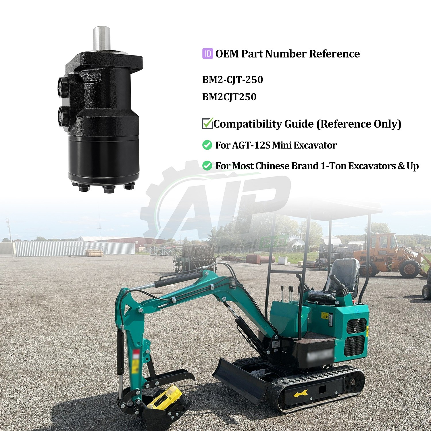 NEW Hydraulic Swing Motor BM2-CJT-250 For AGT-12S Mini Excavator BM2CJT250