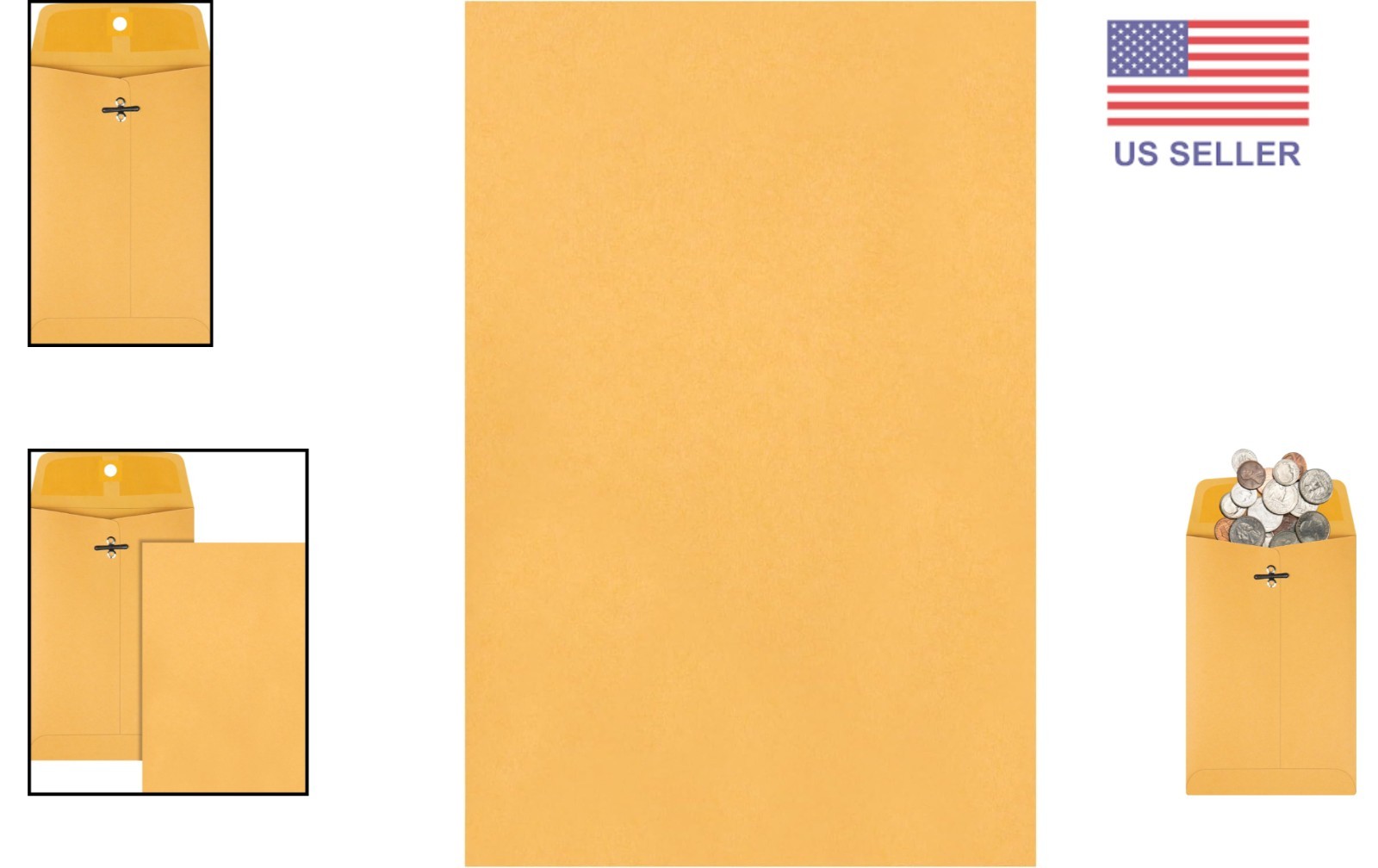 5 x 7-1/2 Clasp Envelopes – 100 Durable Kraft Paper for Secure Mailing & Storage