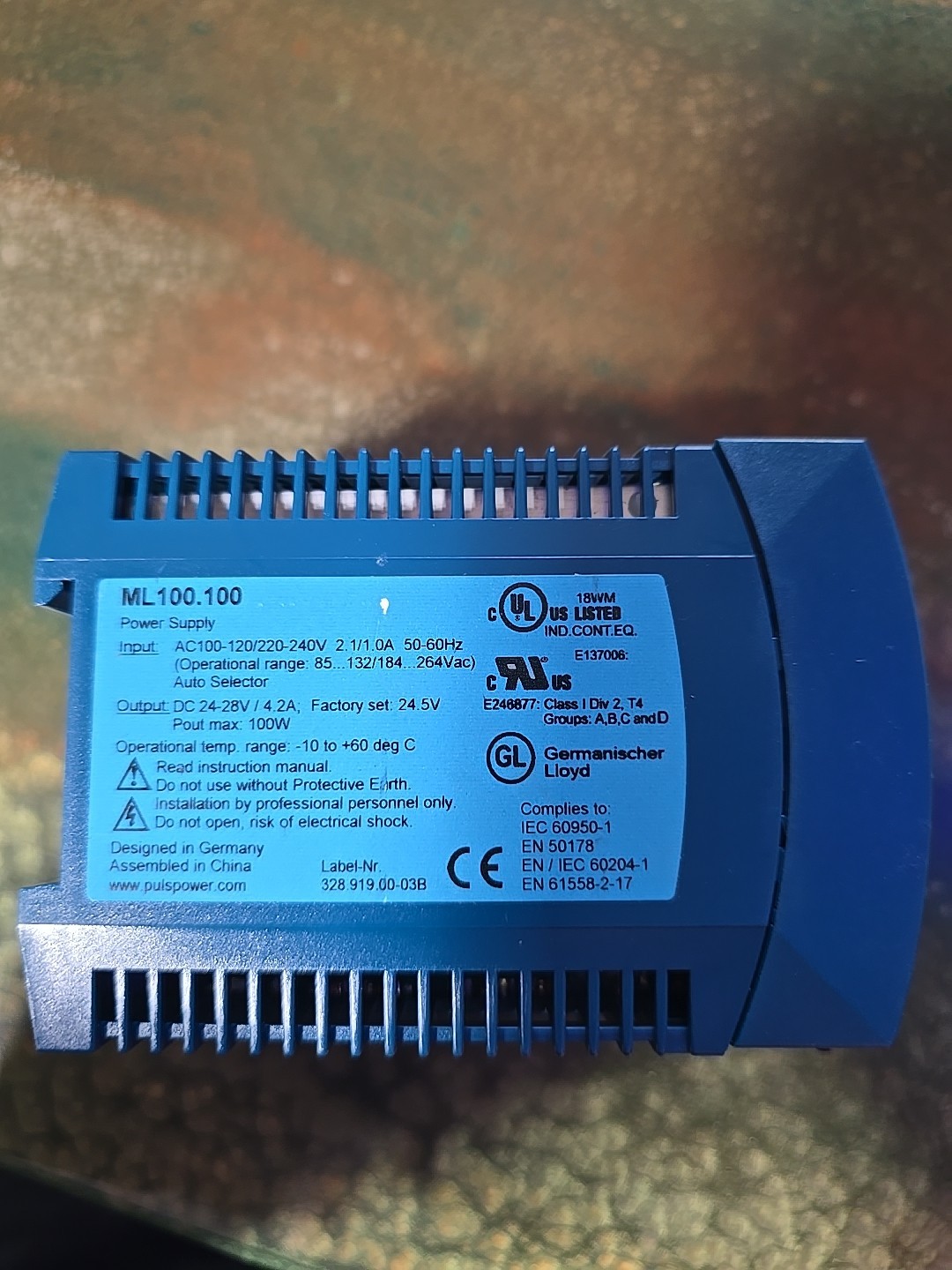 Puls ML100.100 DIN Rail Power Supply USIP