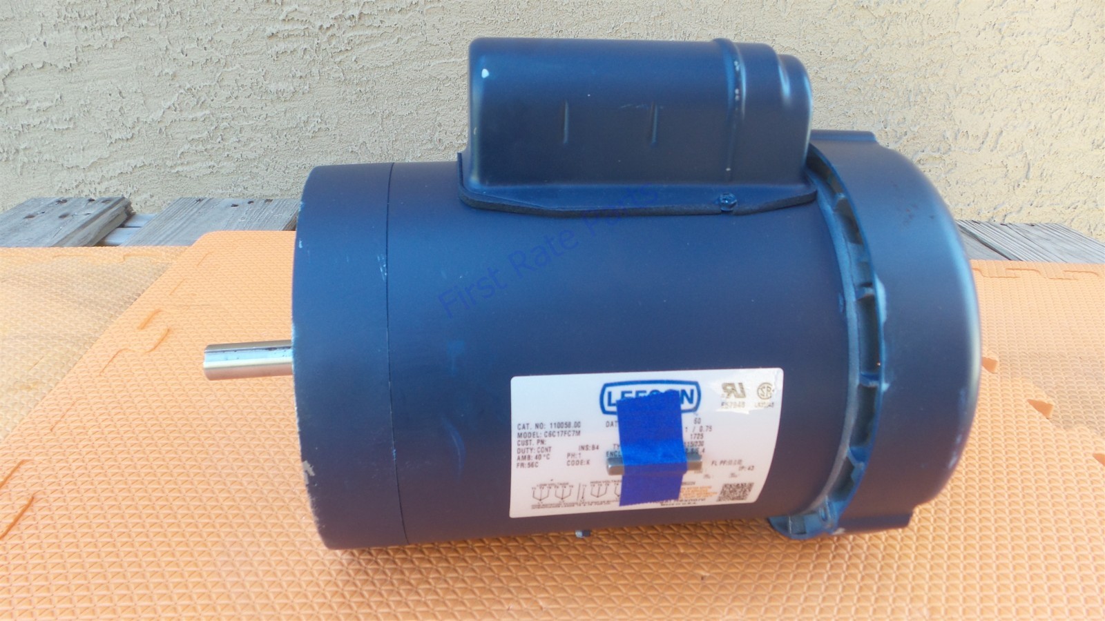 Leeson 110058.00 Motor C6C17FC7 1HP 115V 230V 1725 RPM 1PH TEFC 56C General NEW