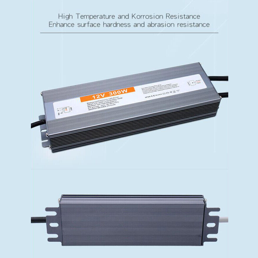 AC to DC 12V/24V LED Driver Outdoor Waterproof Transformer Power Supply Adapter