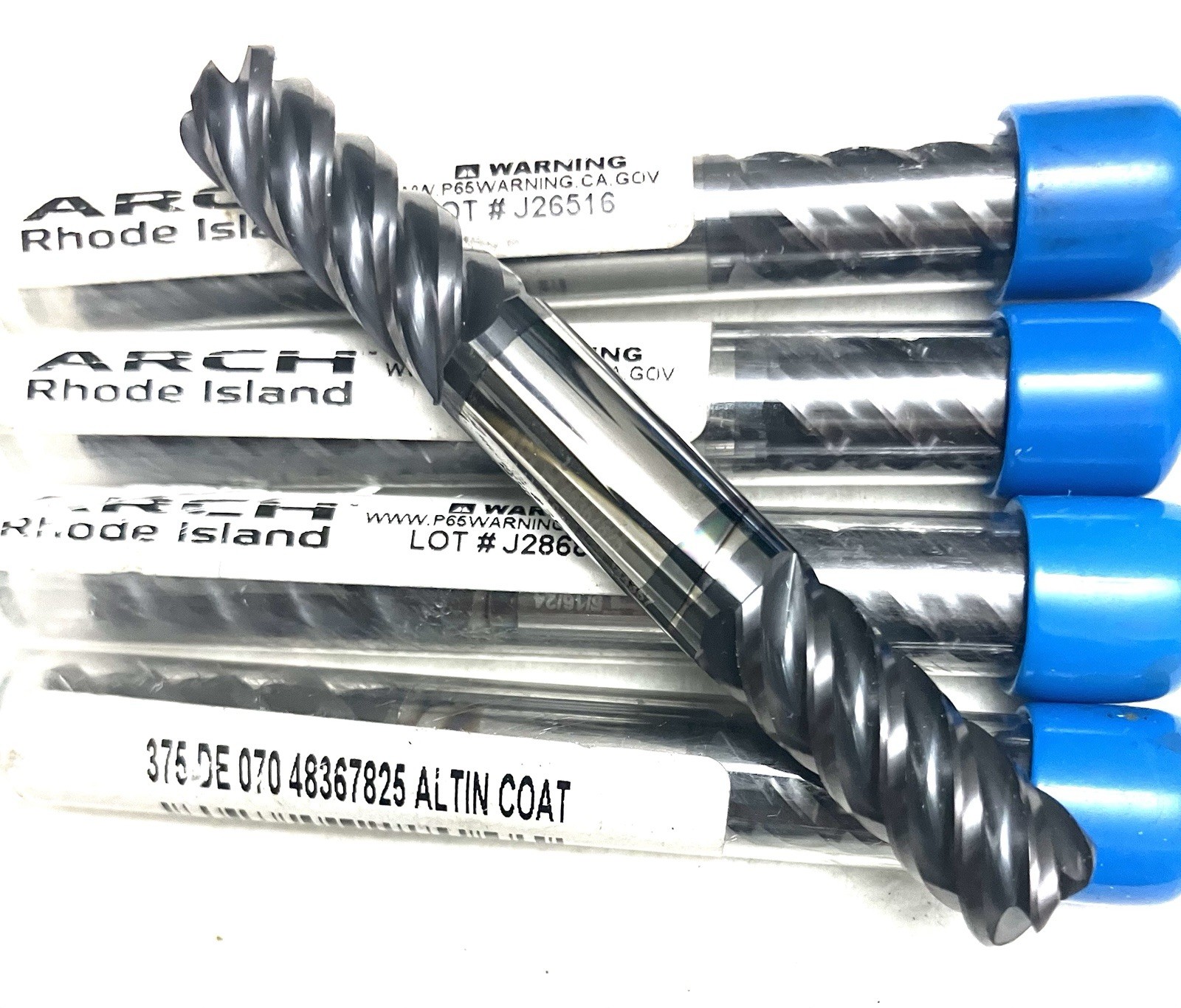ARCH 3/8 5FL Double End Corner Radius End Mill .07R Solid Carbide AlTiN NEW