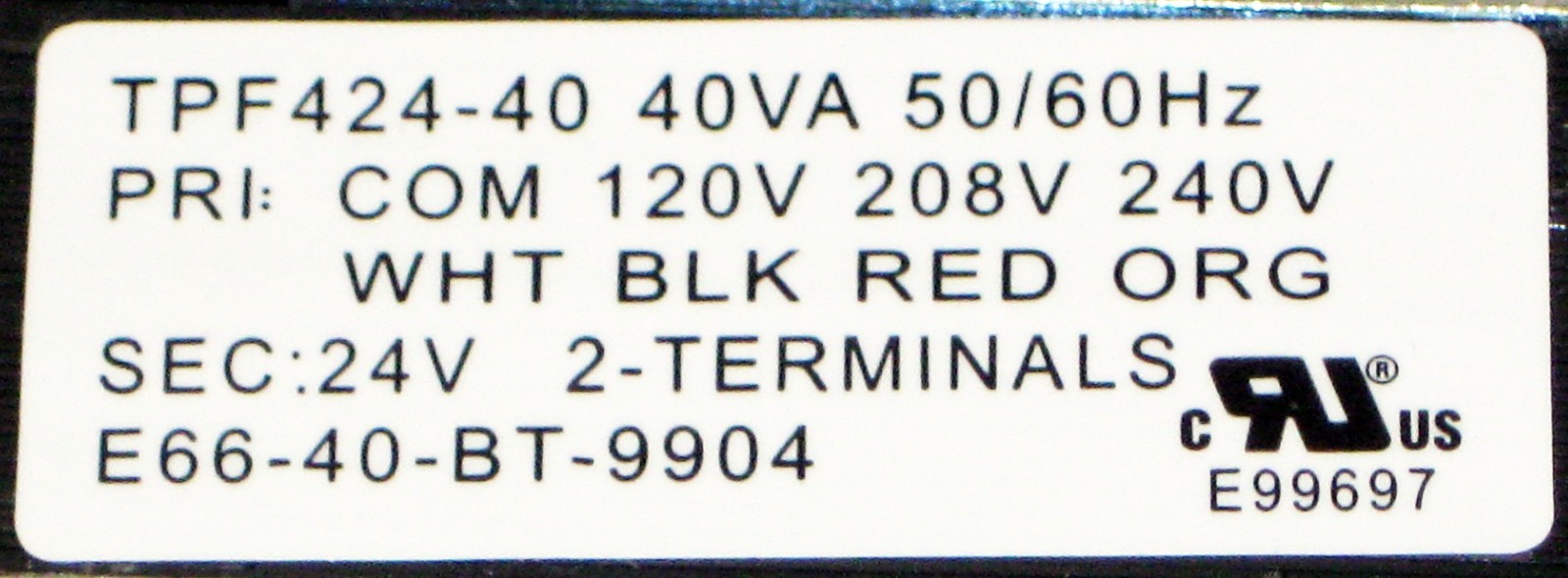 40VA Transformer Primary 120 208 240V Volt 24V Secondary HVAC Furnace