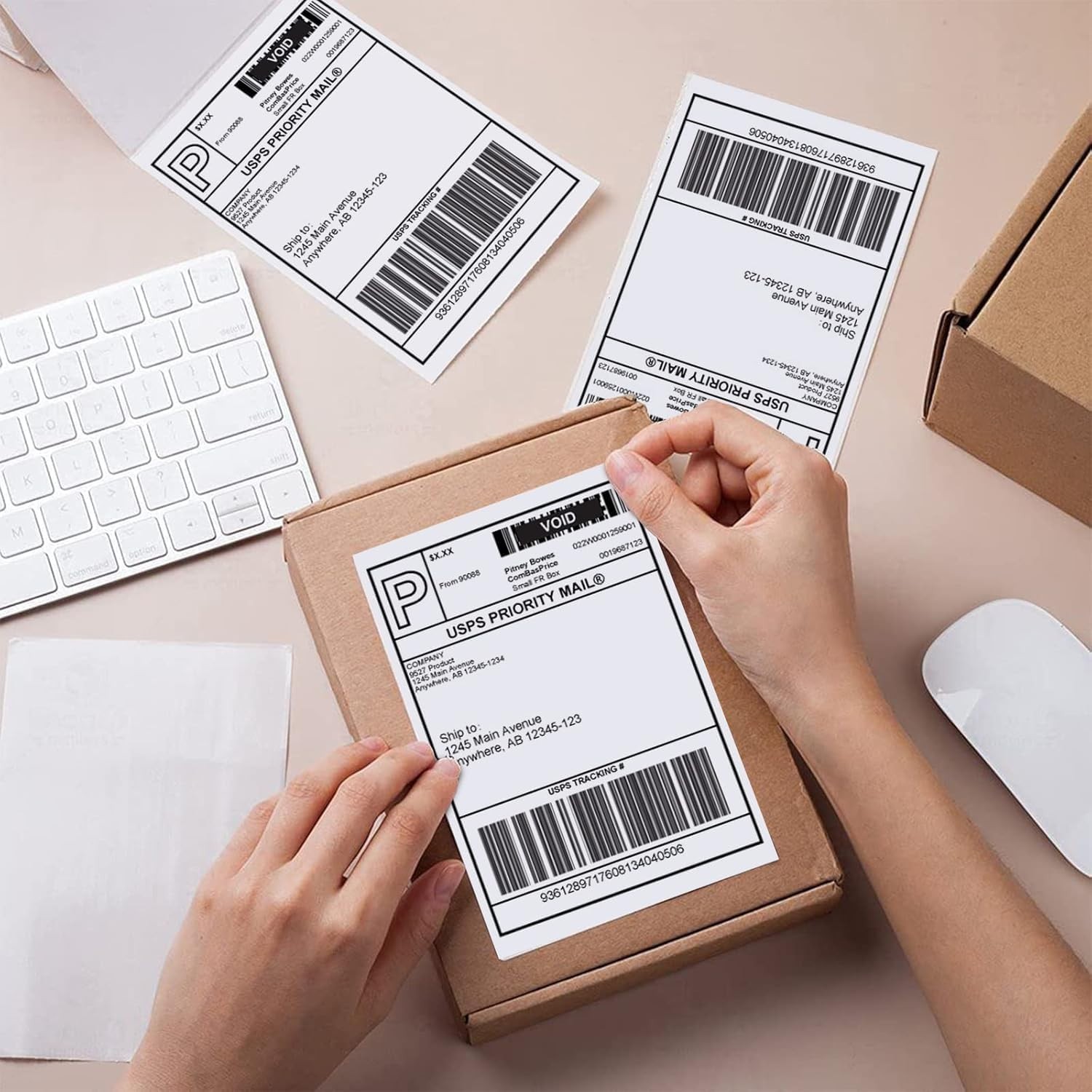 4×6 Direct Thermal Labels – 100 Labels with Strong Adhesive for Secure Shipping