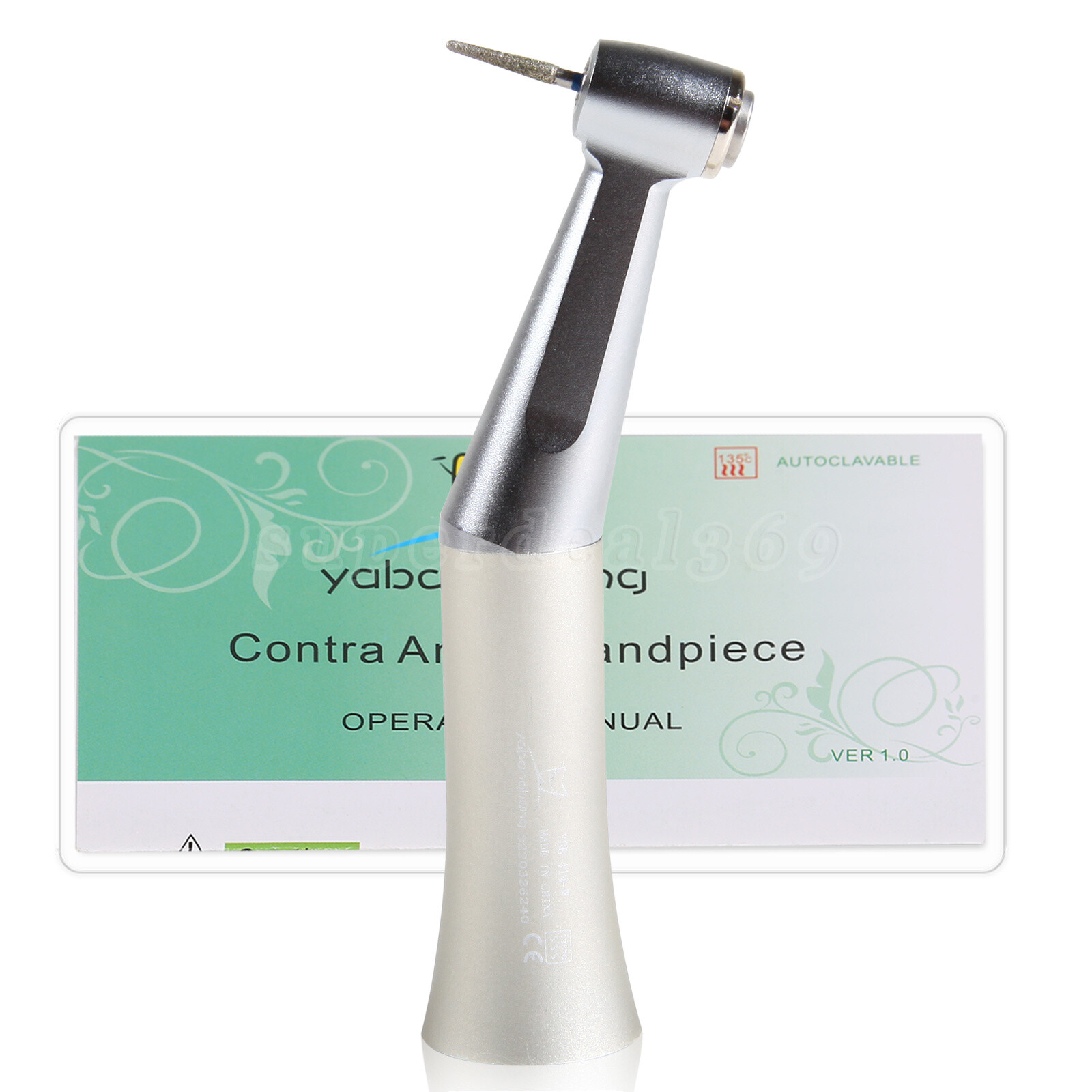 Dental Push Button Low Speed Contra Angle Handpiece E-type Fit FG 1.6mm Burs SA
