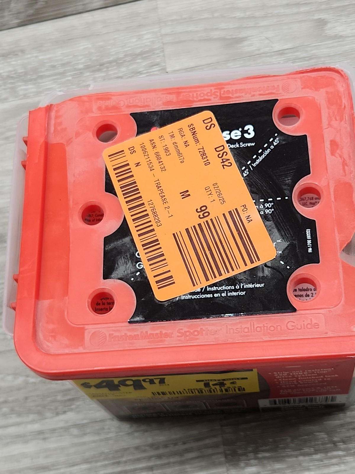FastenMaster TrapEase 3 2-1/2 in. Torx Composite Head SPICED RUM/COASTAL 325pcs