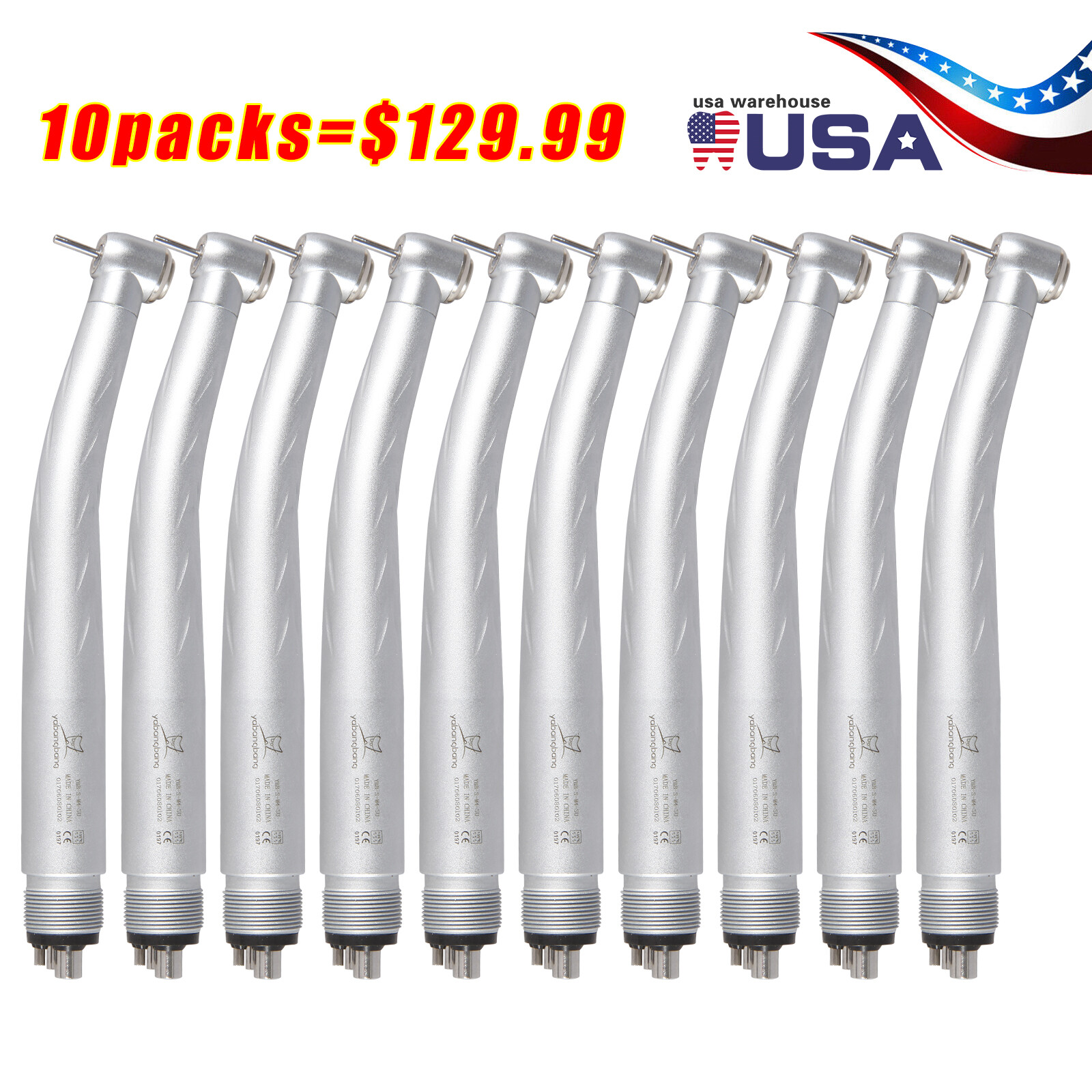 10pcs Dental 3 Spray High Speed Handpiece Turbine NSK Style 4 Hole SALE!!