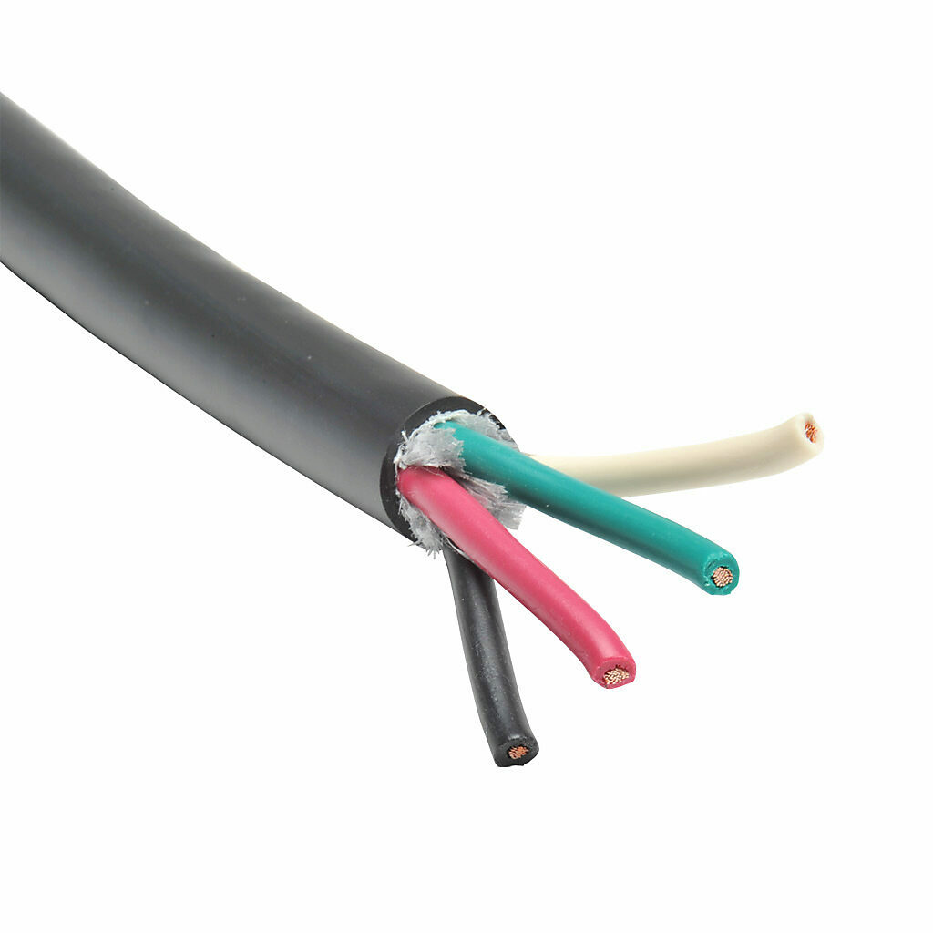 1 FT 14/4 300V SJOOW SJO SJOW BLACK RUBBER CORD EXTENSION WIRE/CABLE By The Foot