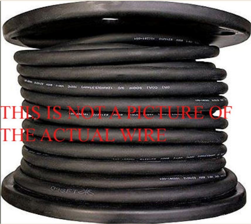 100 FT 16/12 SOOW SO SOO SOW BLACK RUBBER CORD EXTENSION WIRE/CABLE