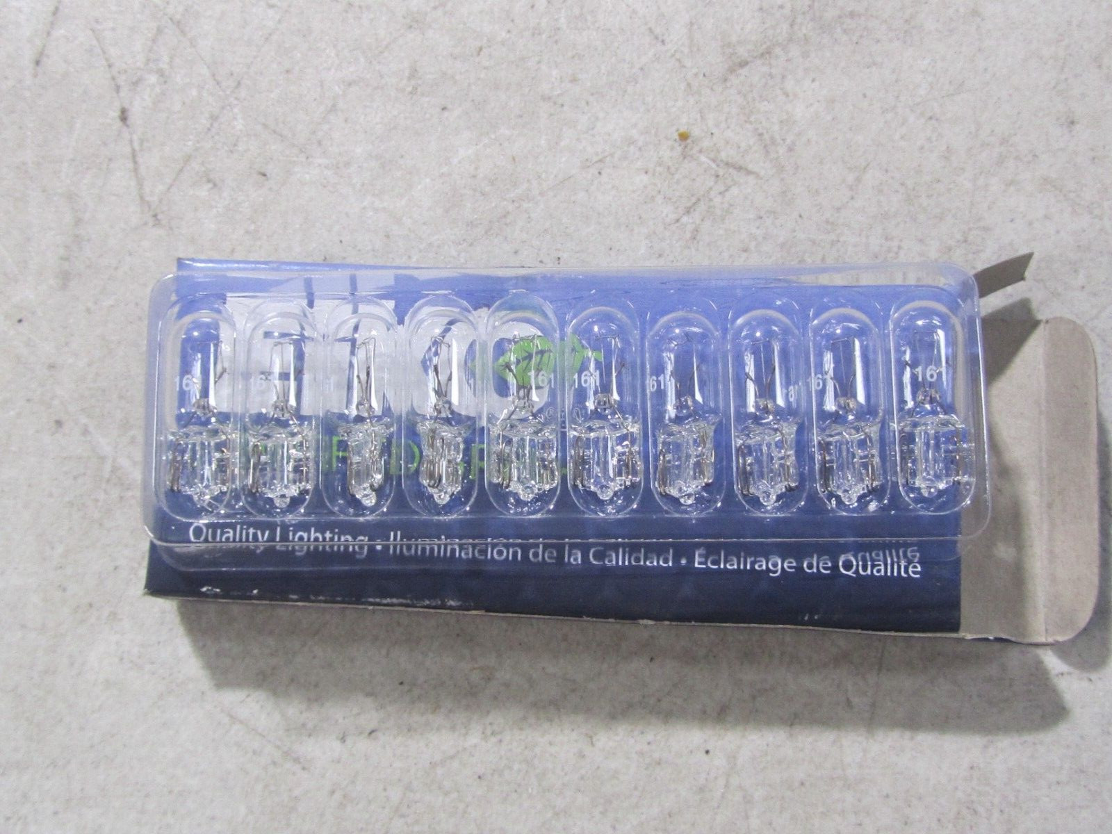 Box of 10 Eiko 161 Miniature Lamps 14 Volt 0.19 Amps Miniature Wedge Base