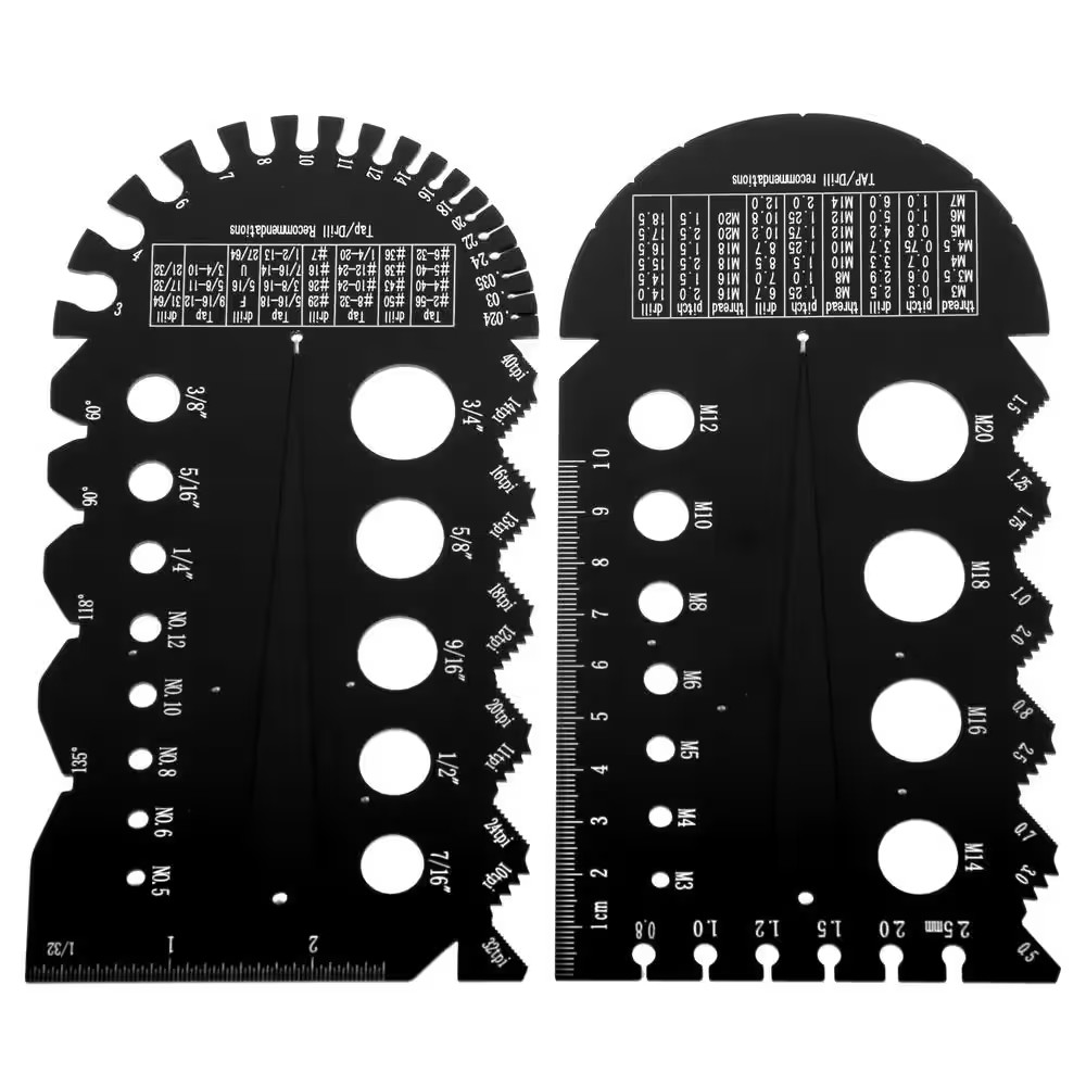 6-11/16 In. Metric and Imperial Metal Thread Pitch Multi-Gauge with Carrying Cas