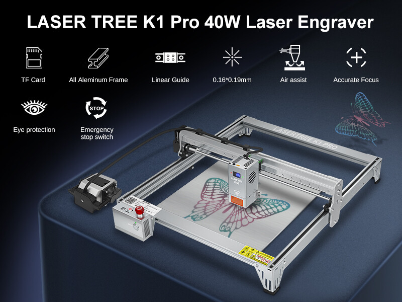 40W Laser Engraver, Laser Cutter and Engraver Machine for DIY Laser Engraving
