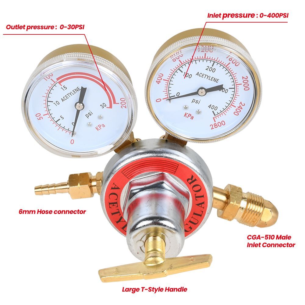 Oxygen Acetylene Regulators Combo Welding Gas Gauges CGA540/510 Welding Torch