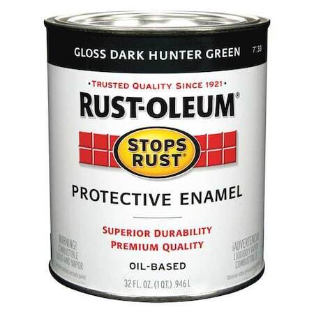 Rust-Oleum 7733502 Interior/Exterior Paint, Gloss, Oil Base, Dark Hunter Green,