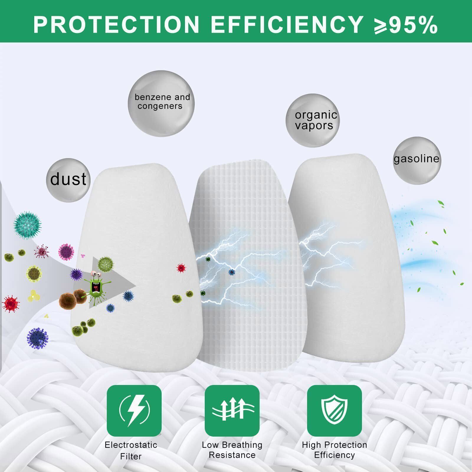 10pcs/set 5N11 Cotton Filter Replacement Filters For 6200 6800 7502 Respirators