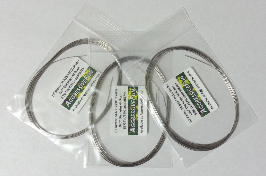 Kester 44 Rosin Core Solder .020″ .5mm 63/37 Eutectic 24-6337-0010 30ft .5oz
