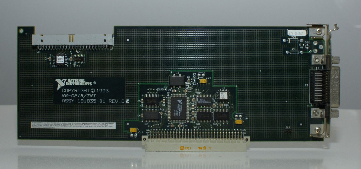 National Instruments NI NB-GPIB/TNT Rev. D Nubus GPIB/HP-IB Interface Card Mac