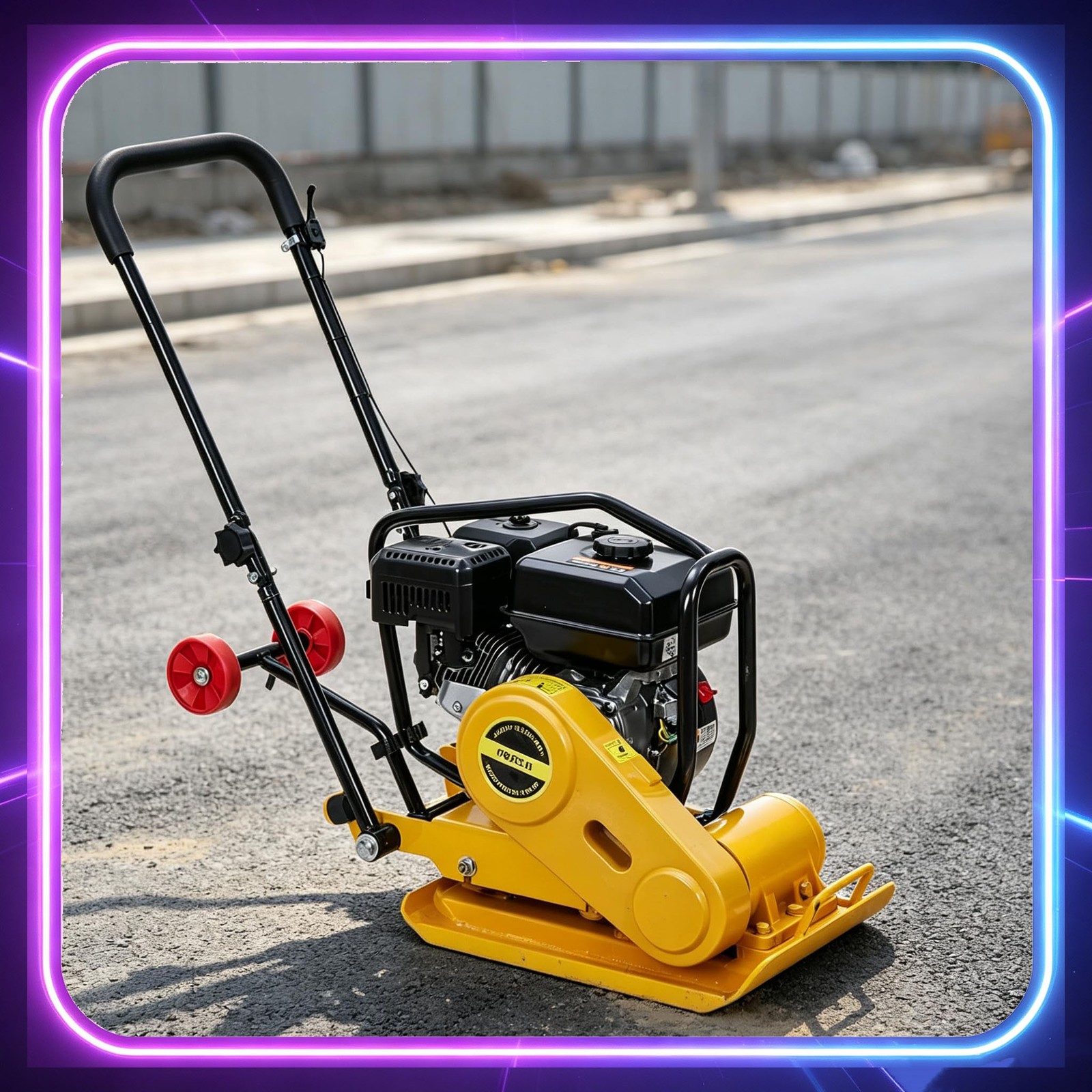 Plate Compactor Rammer 7HP 212CC Gas Engine Force Rammer NEW 4200lbs Compaction