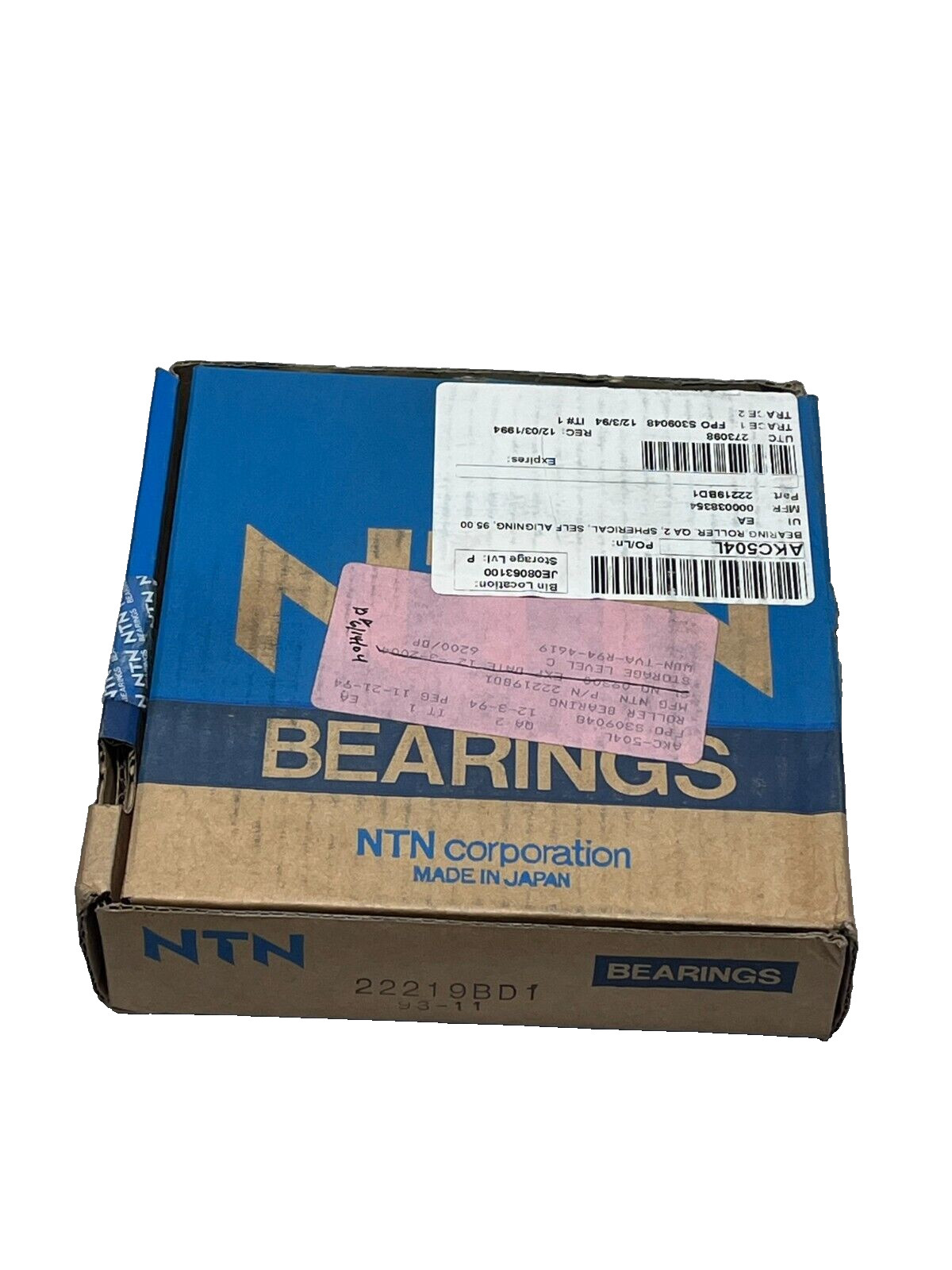 NTN 22219BD1 Double Row Spherical Roller Bearing 95MM Bore, 170MM Out, 43MM Wide