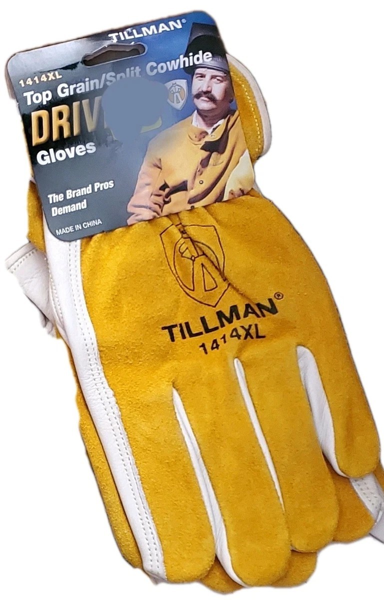 Tillman Top Grain/Split Cowhide Unlined Driver’s Gloves Size XL Pack Of 12