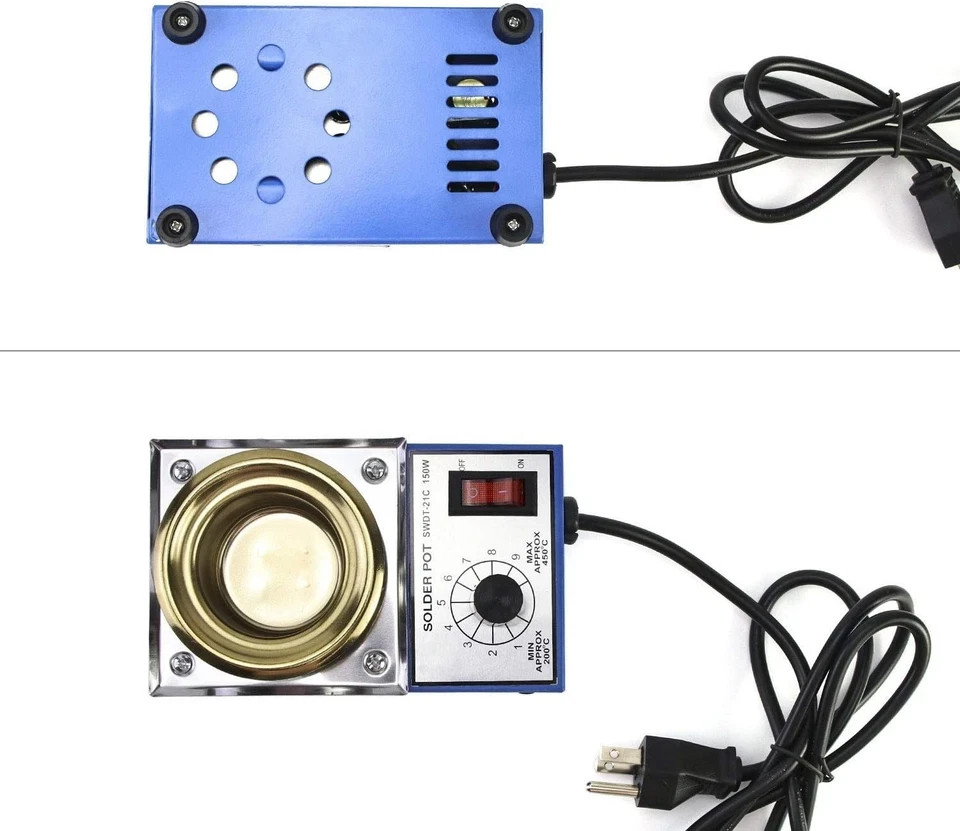 Solder Pot, 150W 110V, 50Mm Soldering Bath Titanium Plate, Capacity 500G 200-450