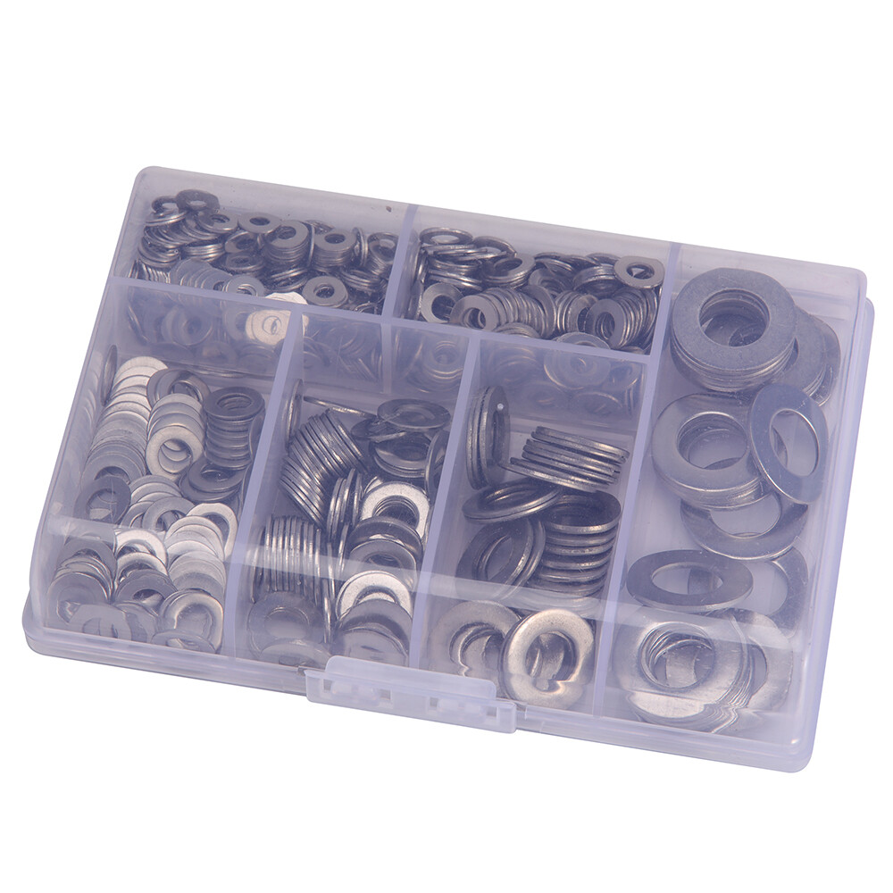 660 PCS Stainless Steel Flat Ring Plastic Washer Gaskets M3 M4 M5 M6 M8 M10
