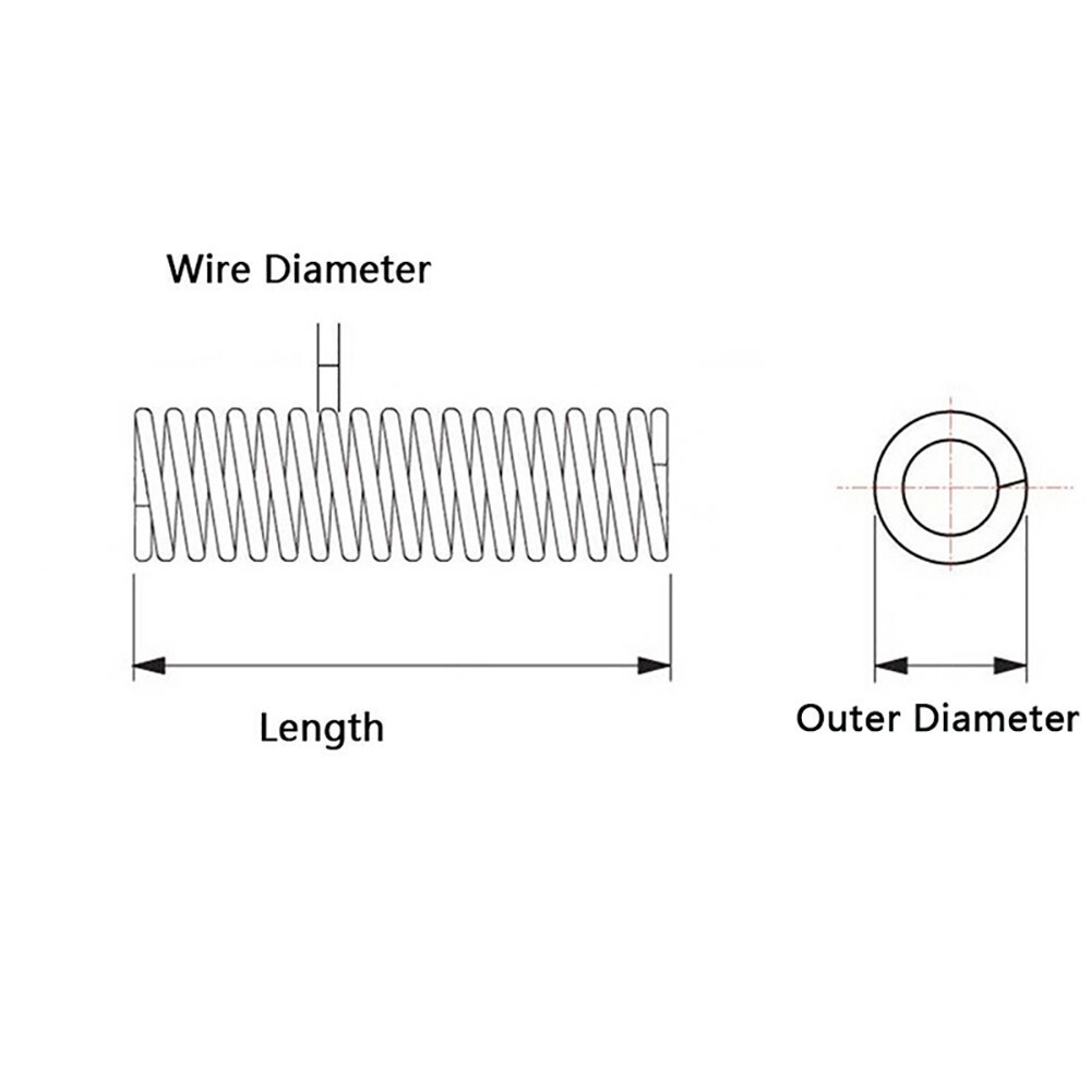 Compression Spring 0.3mm-5mm & 305mm Length Pressure Small 304 Stainless Steels