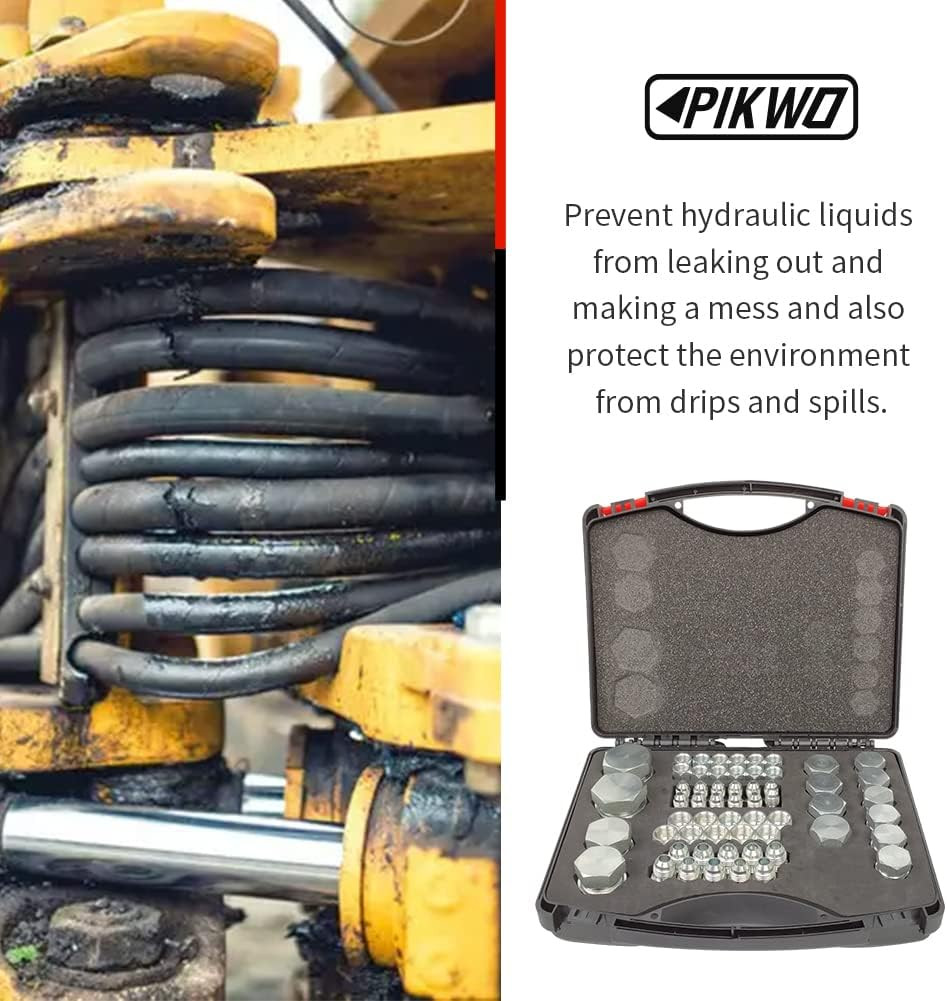 160 PC JIC and ORFS Master Industrial Hydraulic Cap and Plug Hose Tube and Pipe