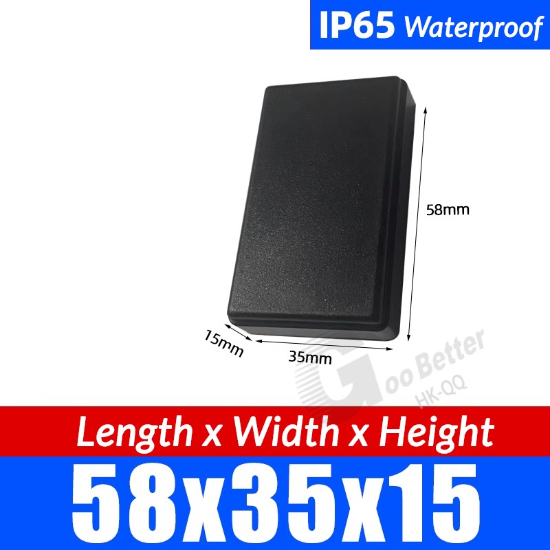 Waterproof Black Plastic Project Enclosure DIY Electrical Junction Box Dustproof